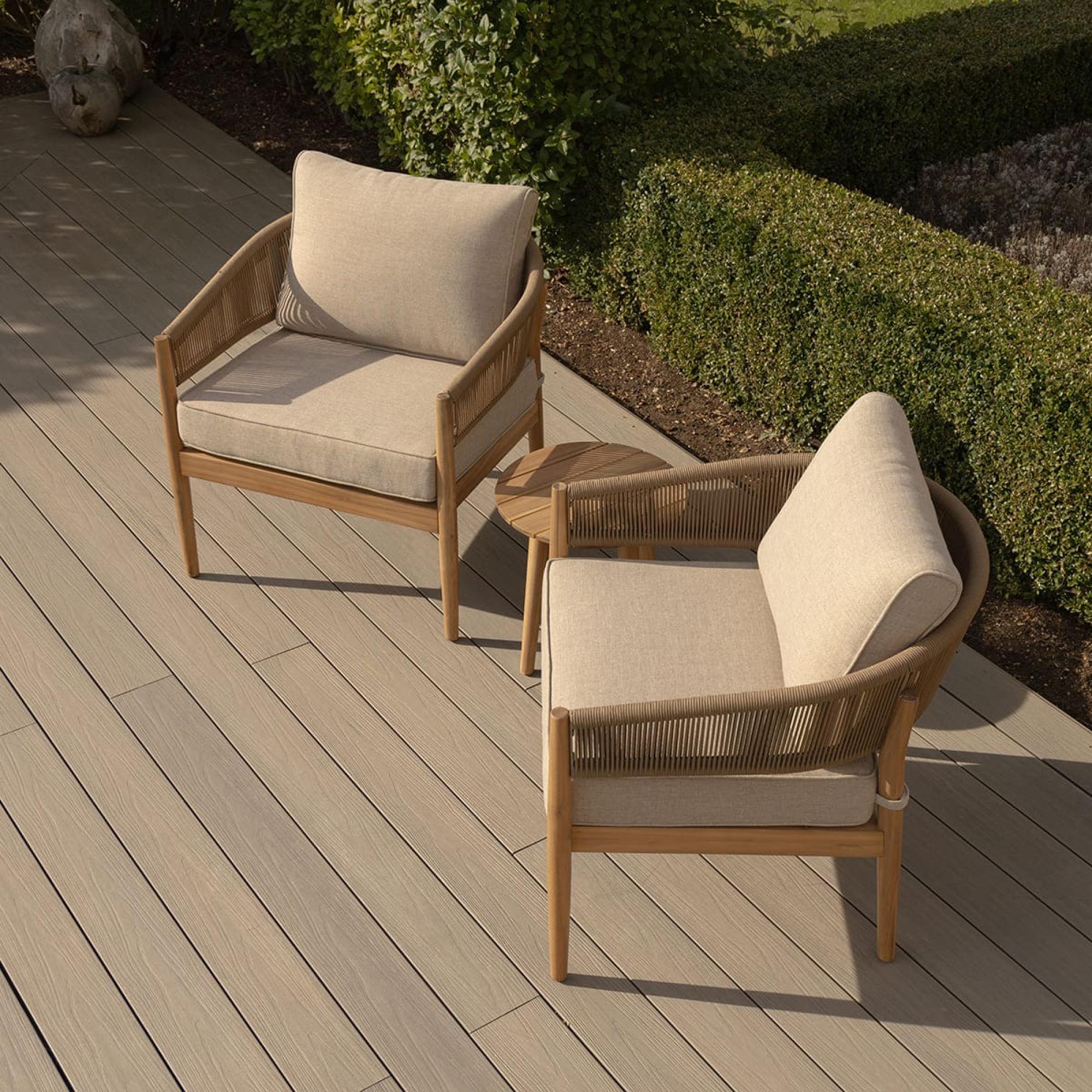 Product photograph of Maze Porto Sandstone Lounge Set from Choice Furniture Superstore.