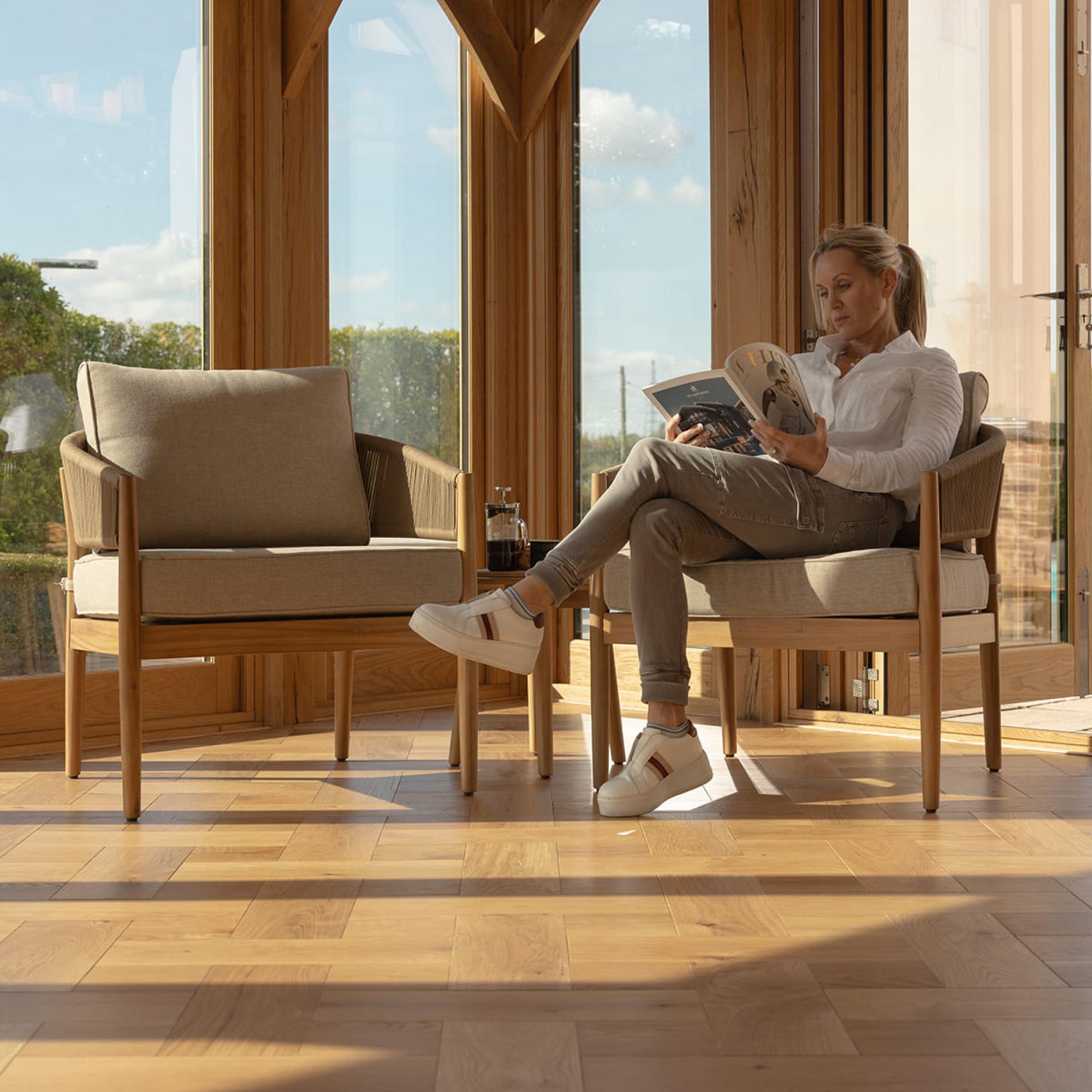Product photograph of Maze Porto Sandstone Lounge Set from Choice Furniture Superstore.