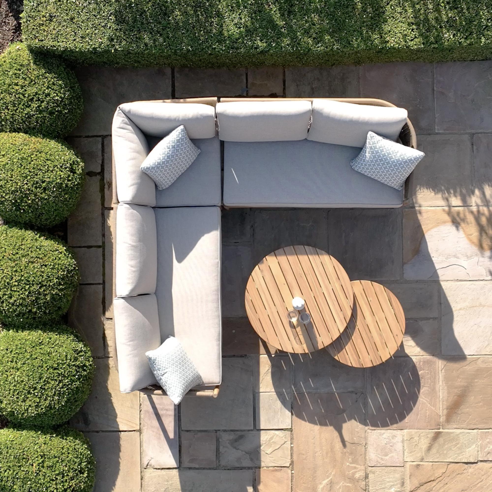 Product photograph of Maze Porto Sandstone Corner Sofa Set from Choice Furniture Superstore.