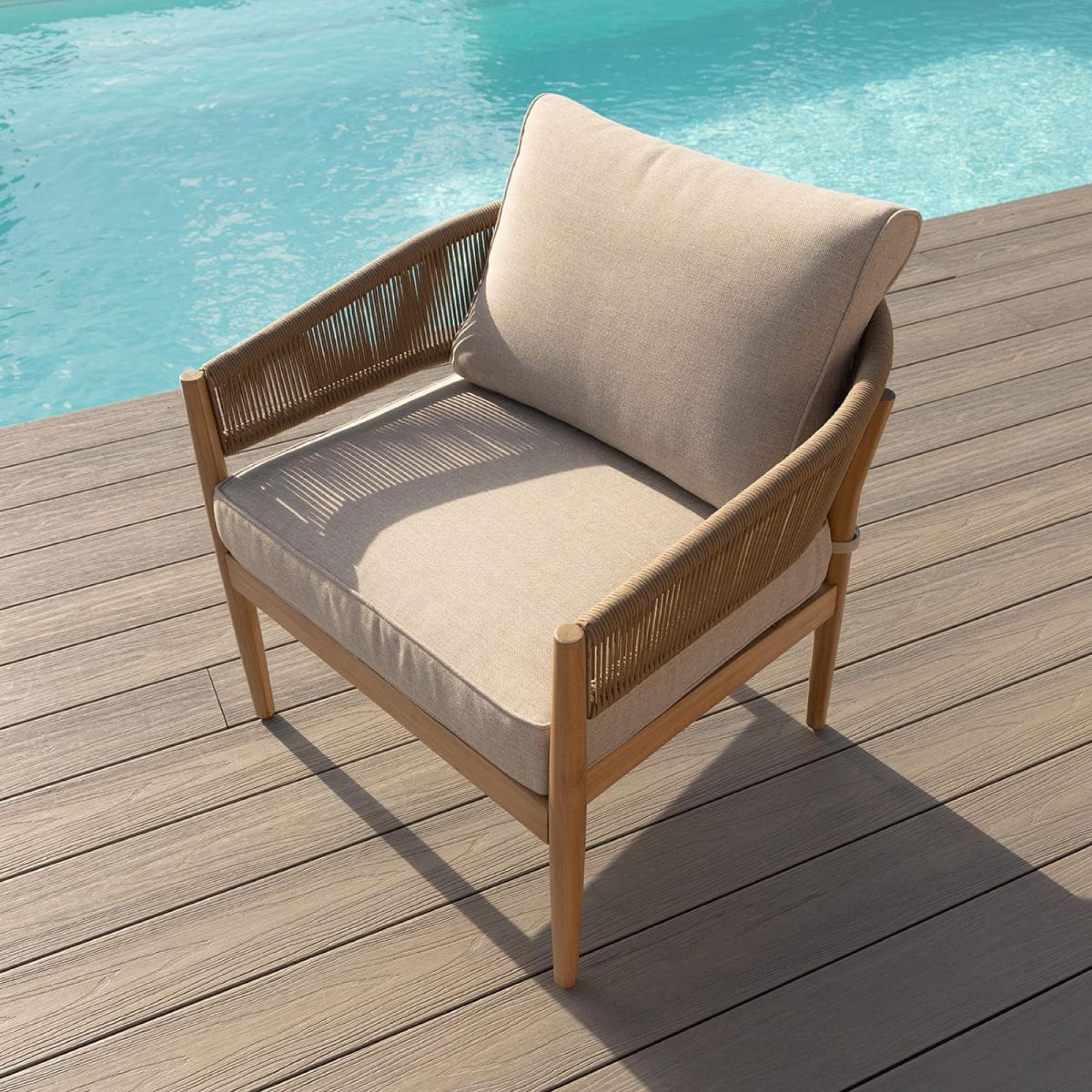 Product photograph of Maze Porto Sandstone Lounge Chair from Choice Furniture Superstore.