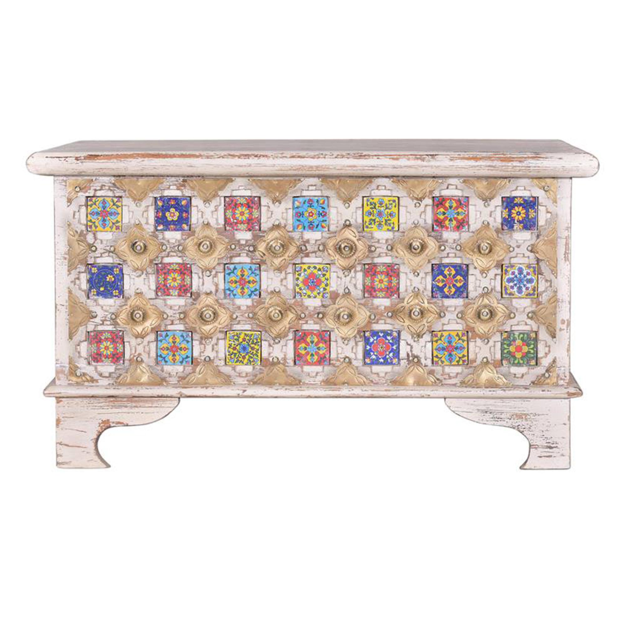 Product photograph of Awendaw Mango Wood Storage Trunk from Choice Furniture Superstore.