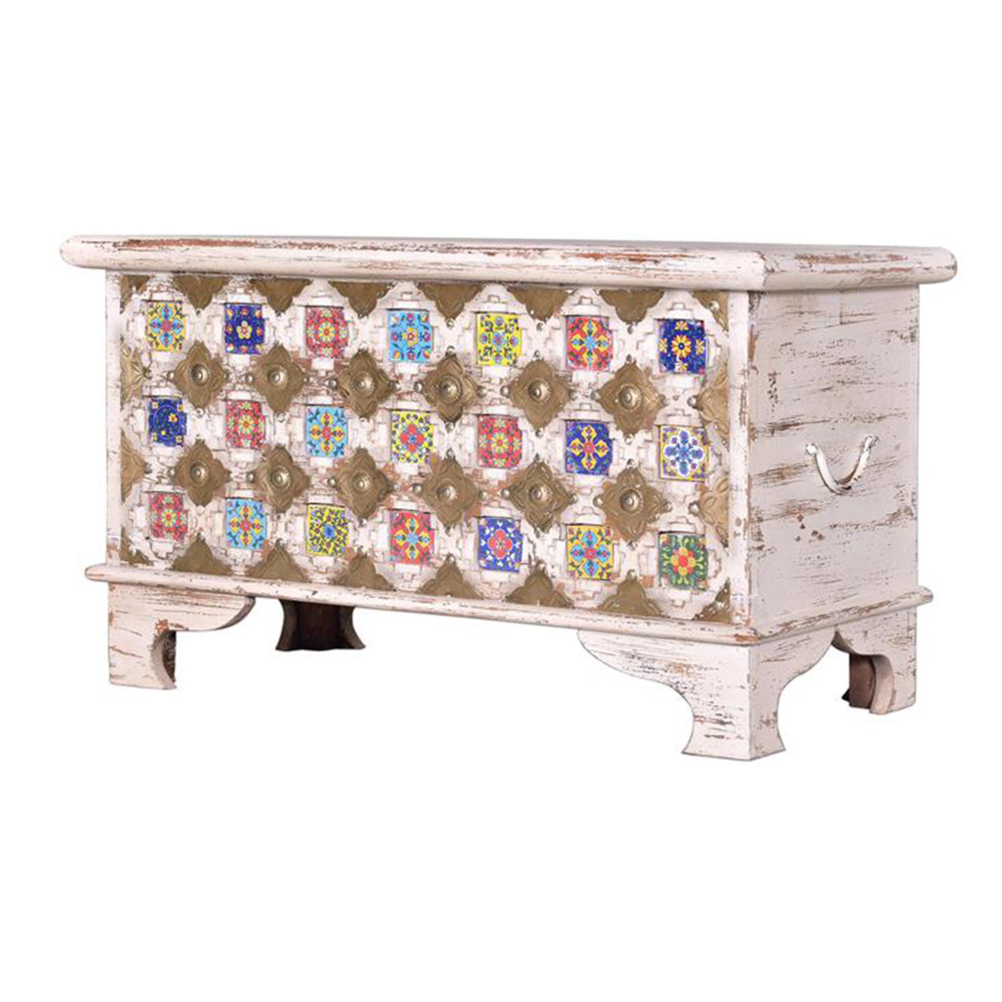 Product photograph of Awendaw Mango Wood Storage Trunk from Choice Furniture Superstore.