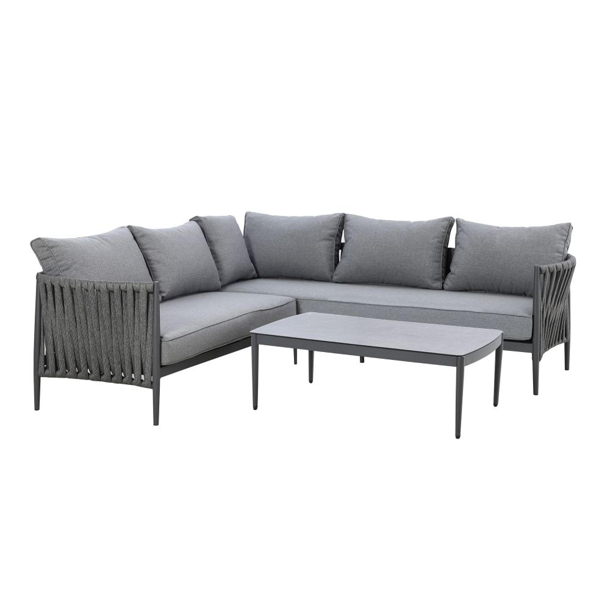 Product photograph of Maze Milan Charcoal Small Corner Sofa Set from Choice Furniture Superstore.