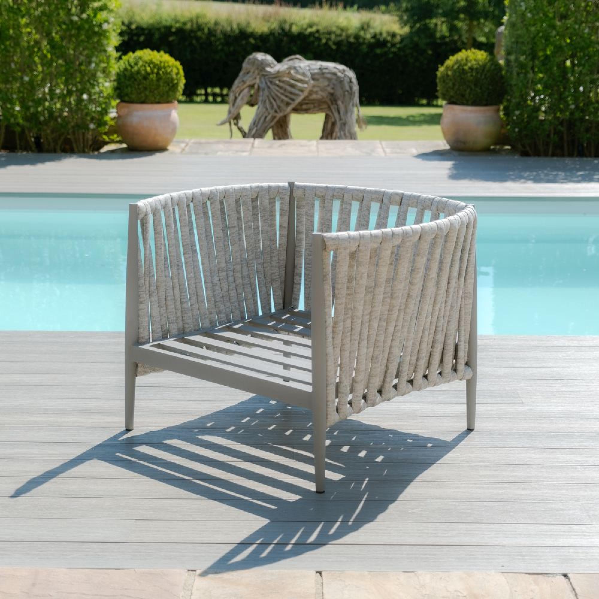 Product photograph of Maze Milan Cool Linen Lounge Chair from Choice Furniture Superstore.