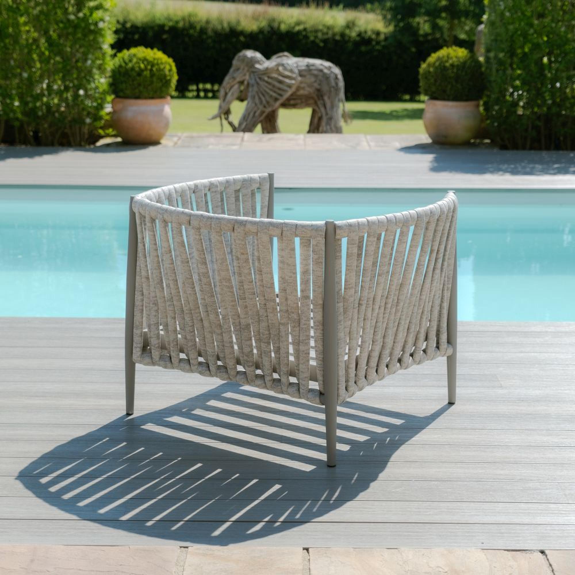 Product photograph of Maze Milan Cool Linen Lounge Chair from Choice Furniture Superstore.