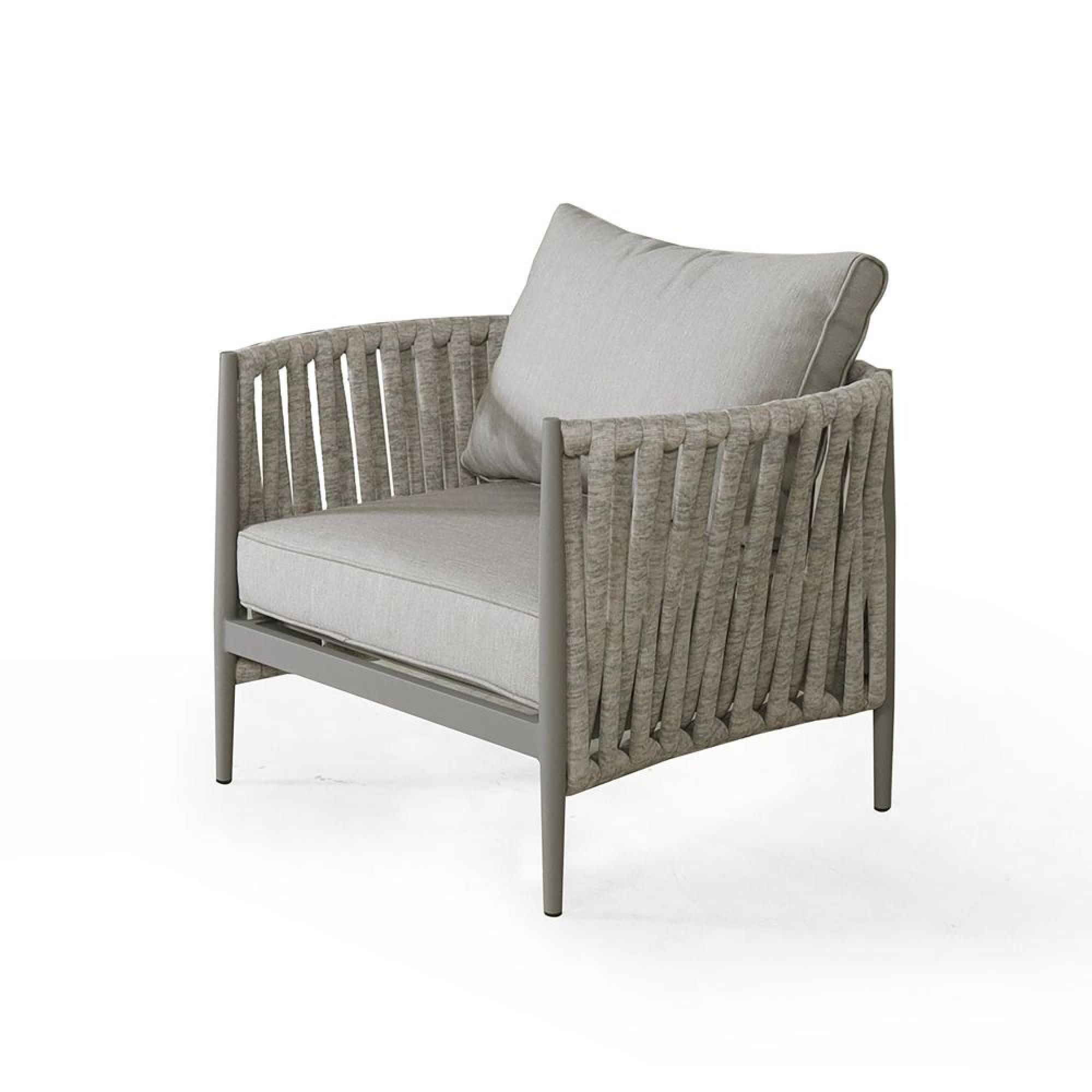 Product photograph of Maze Milan Cool Linen Lounge Chair from Choice Furniture Superstore.