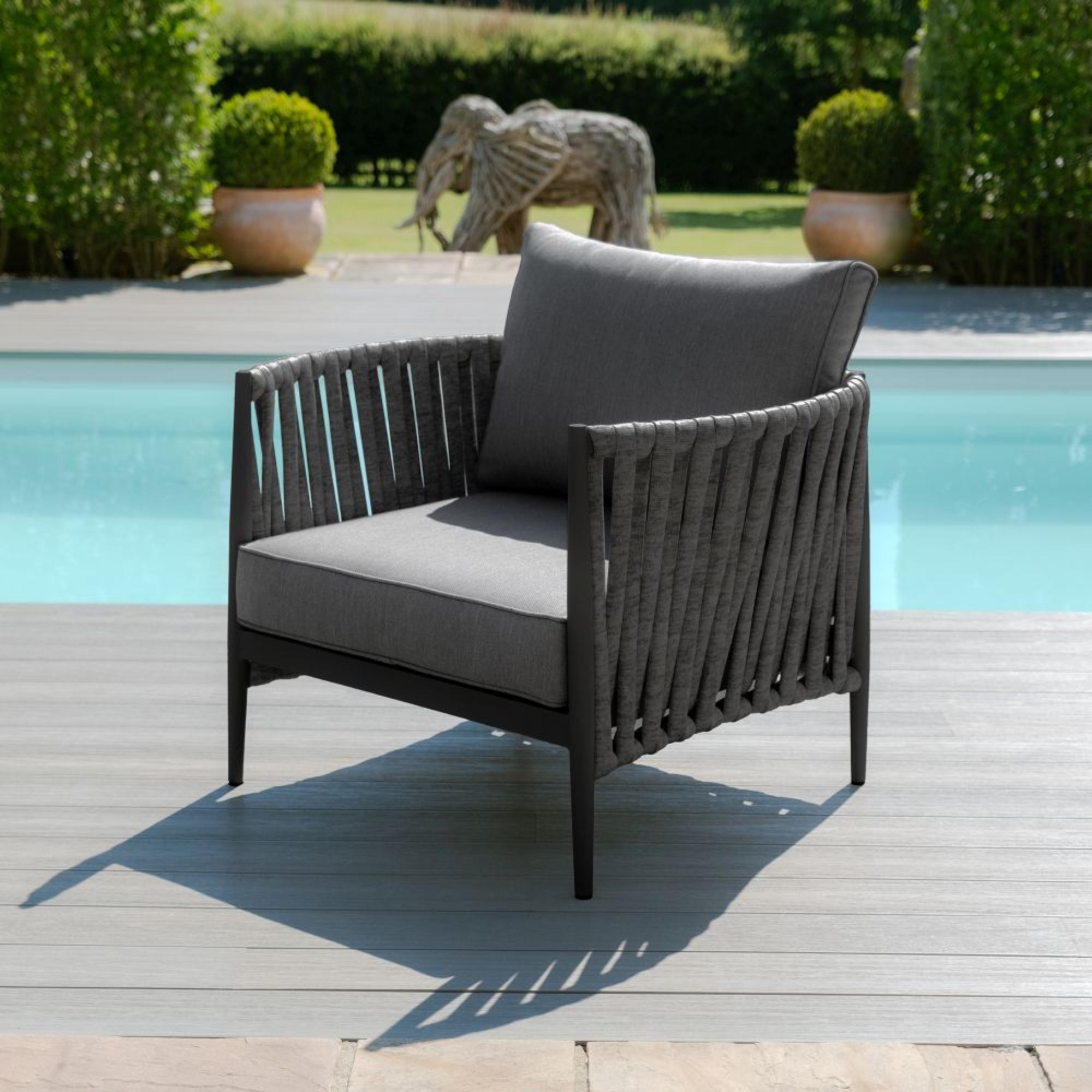 Product photograph of Maze Milan Charcoal Lounge Set from Choice Furniture Superstore.