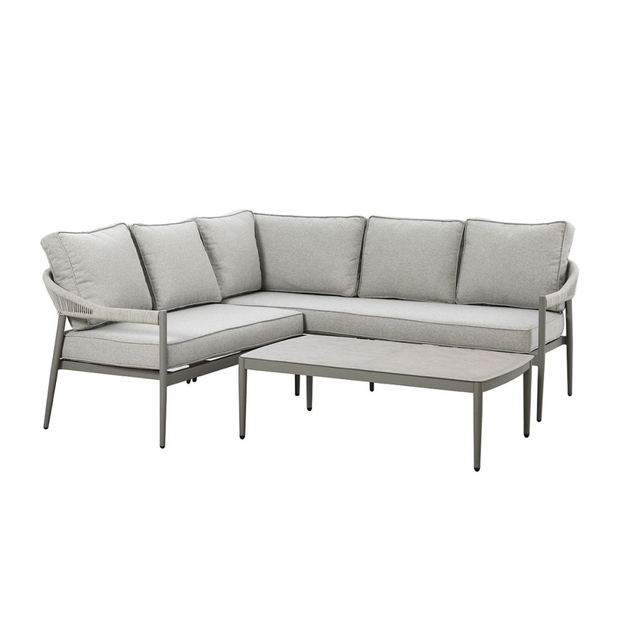 Product photograph of Maze Florence Cool Linen Small Corner Sofa Set from Choice Furniture Superstore.