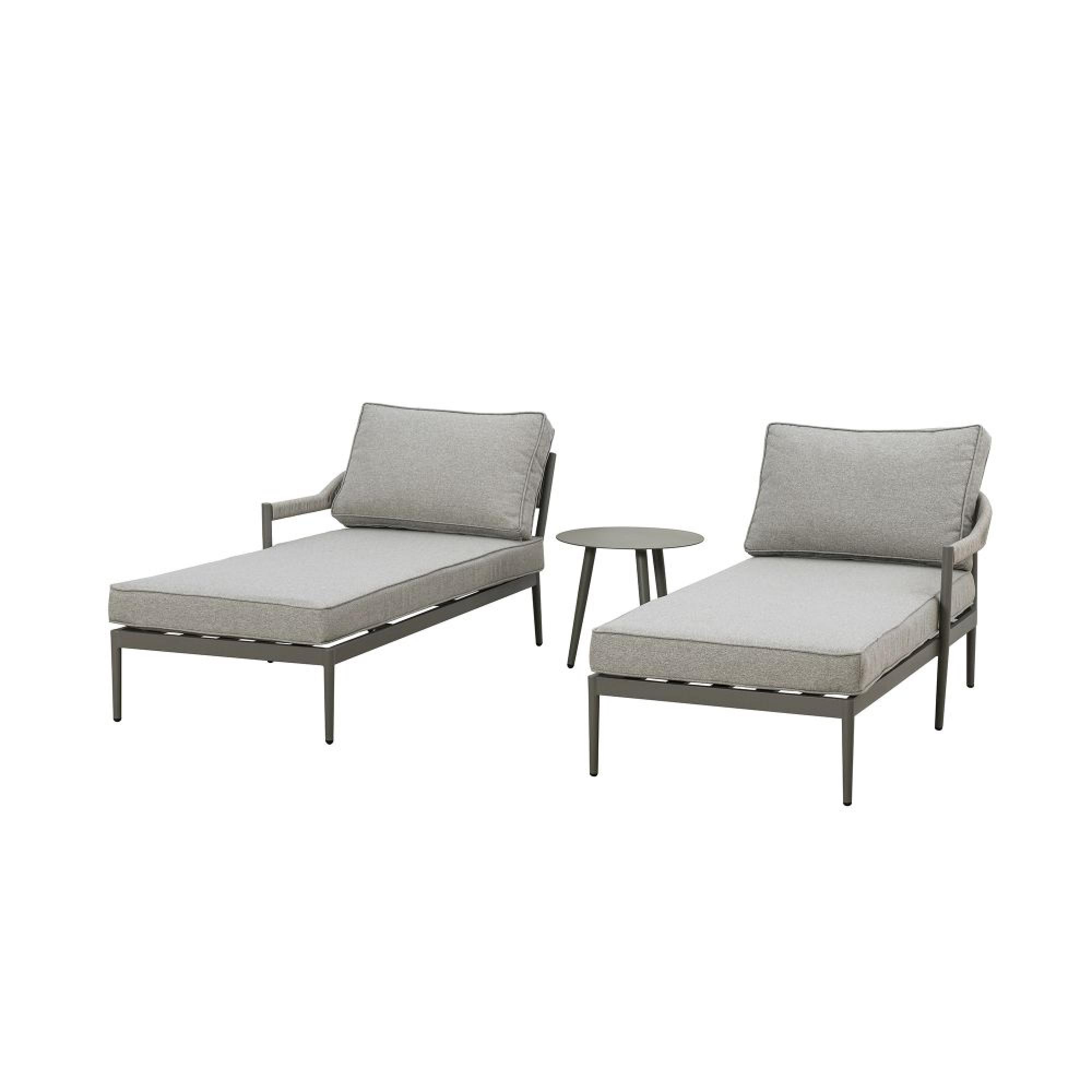 Product photograph of Maze Florence Cool Linen Double Sunlounger Set from Choice Furniture Superstore.