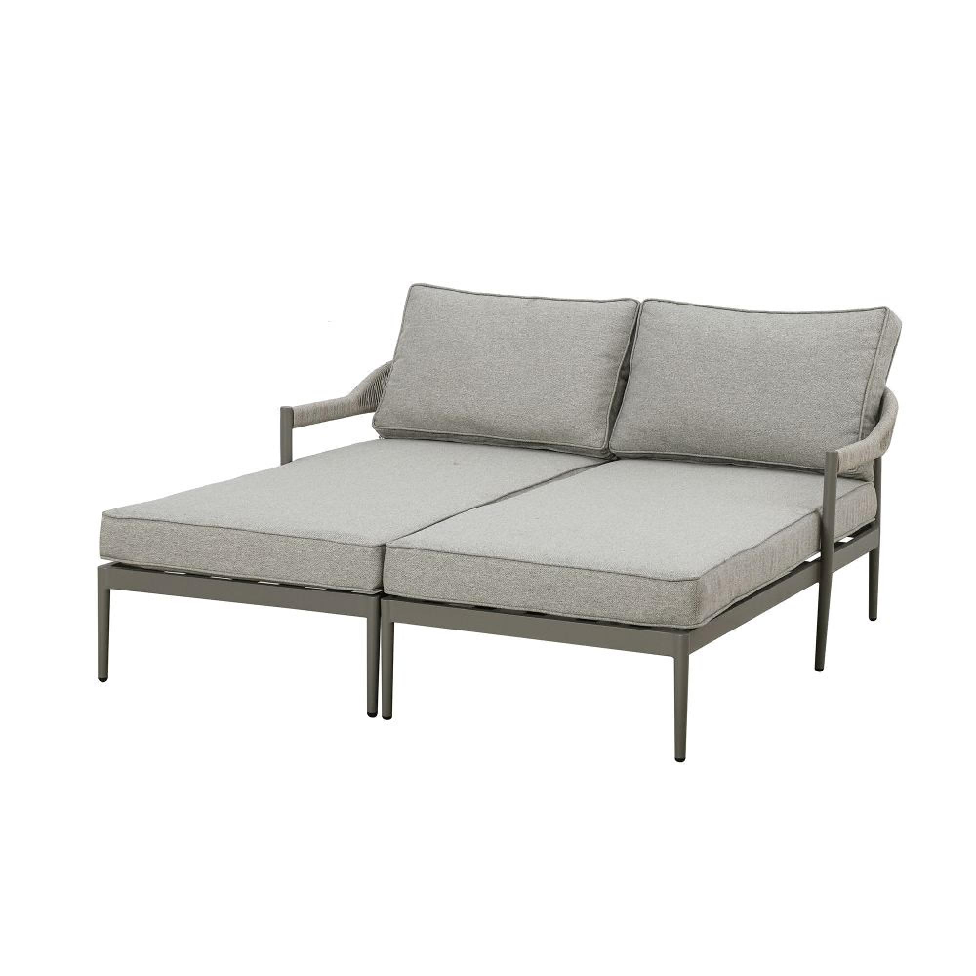 Product photograph of Maze Florence Cool Linen Double Sunlounger Set from Choice Furniture Superstore.