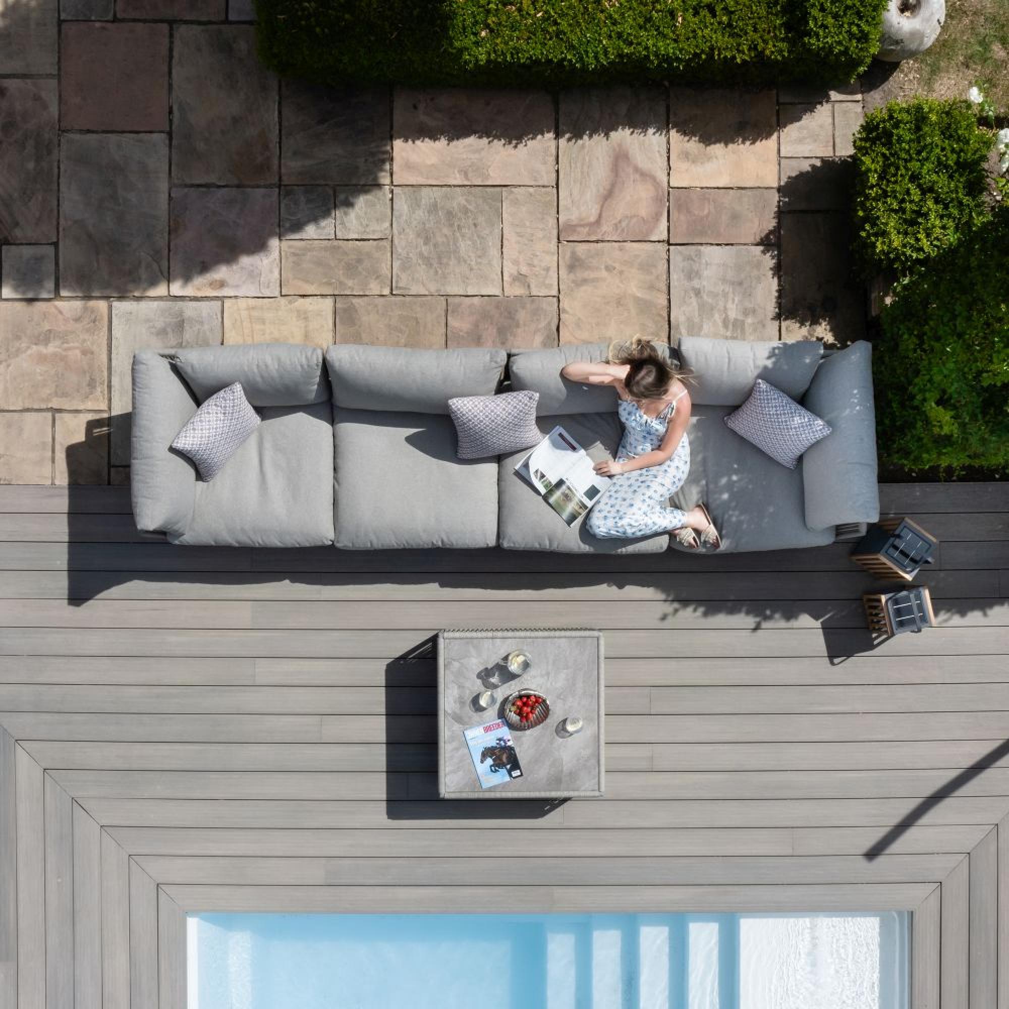 Product photograph of Maze Maldives Cool Linen Small Sofa Set from Choice Furniture Superstore.