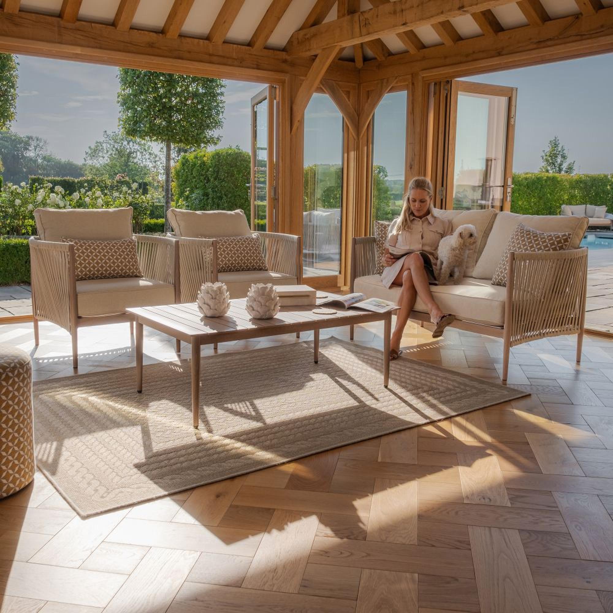 Product photograph of Maze Havana Natural Linen 2 Seat Sofa Set from Choice Furniture Superstore.