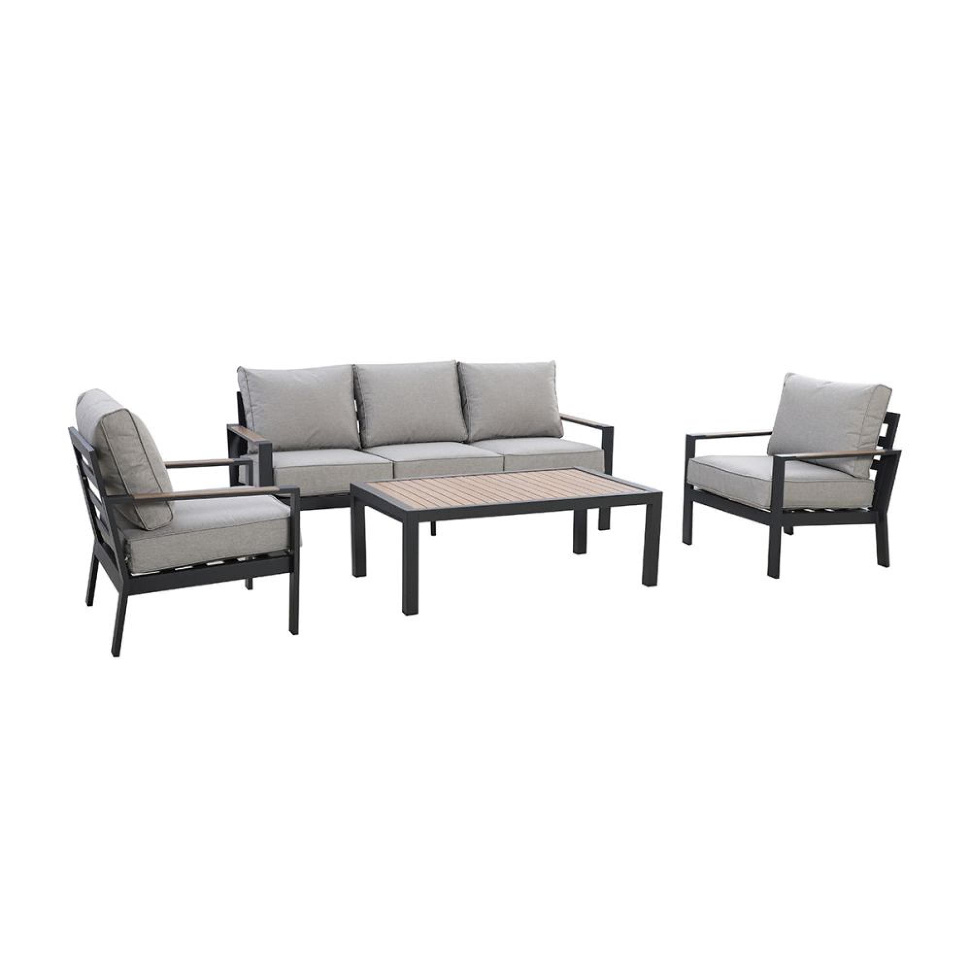 Product photograph of Maze Vancouver Dove Grey 3 Seat Sofa Set from Choice Furniture Superstore.