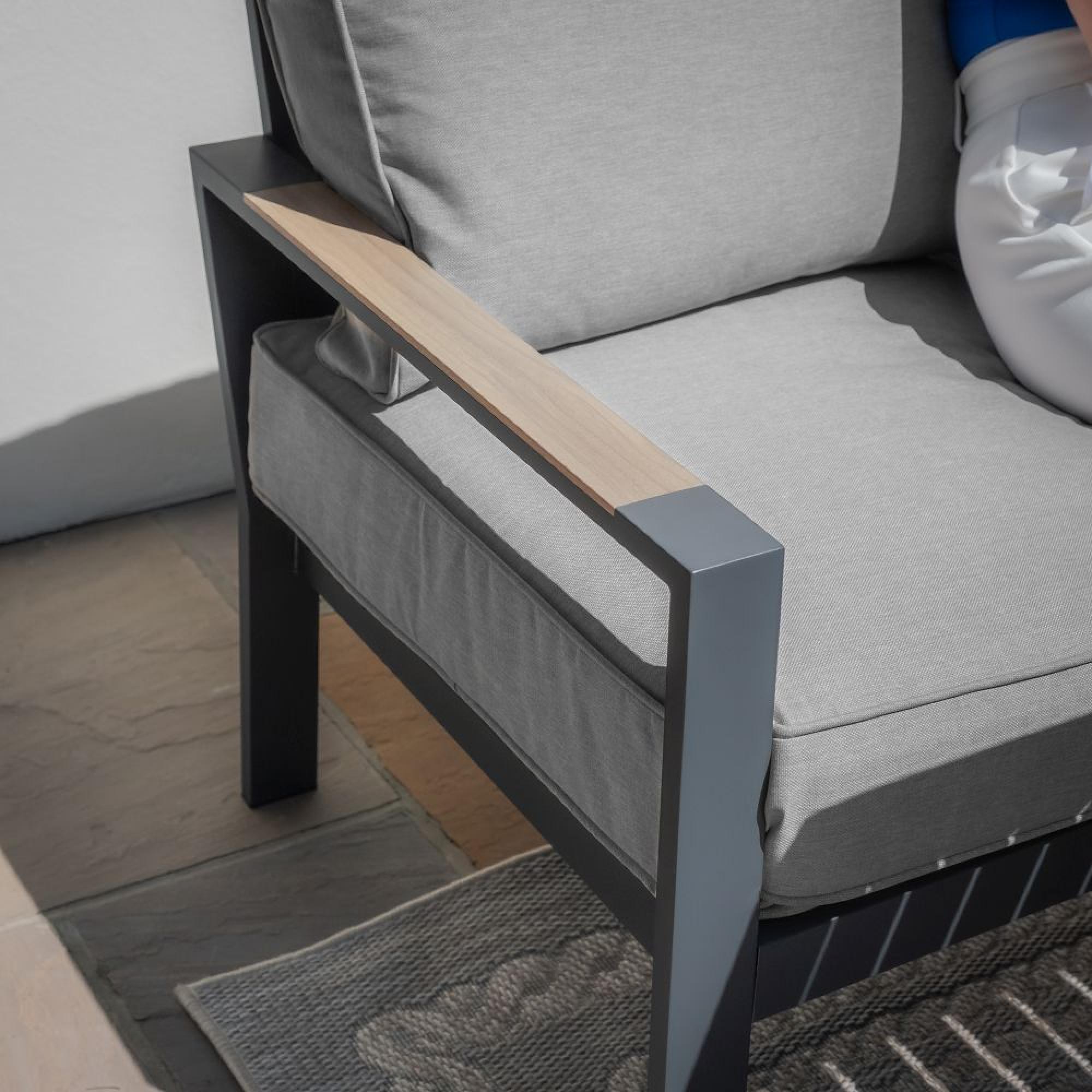 Product photograph of Maze Vancouver Dove Grey Large Corner Sofa Set With Table from Choice Furniture Superstore.