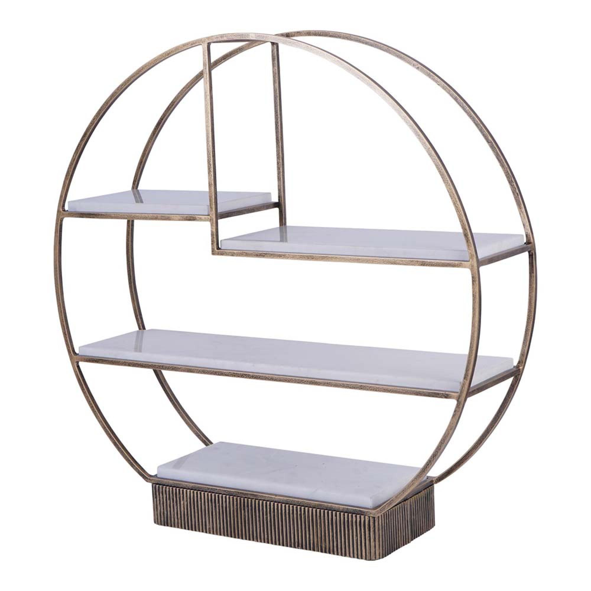 Product photograph of Libra Belvedere Aged Gold Multi Tier Buffet Stand from Choice Furniture Superstore.