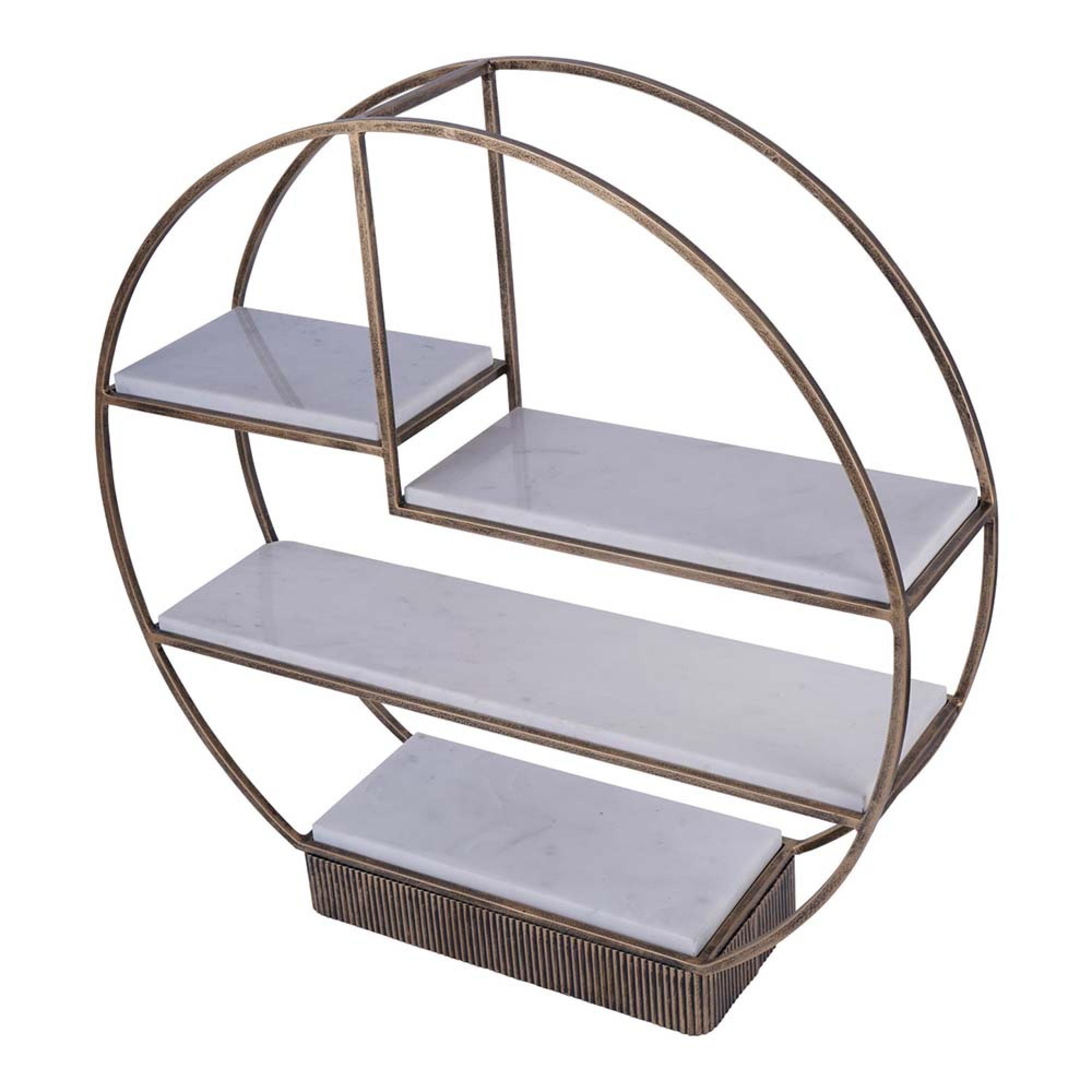 Product photograph of Libra Belvedere Aged Gold Multi Tier Buffet Stand from Choice Furniture Superstore.