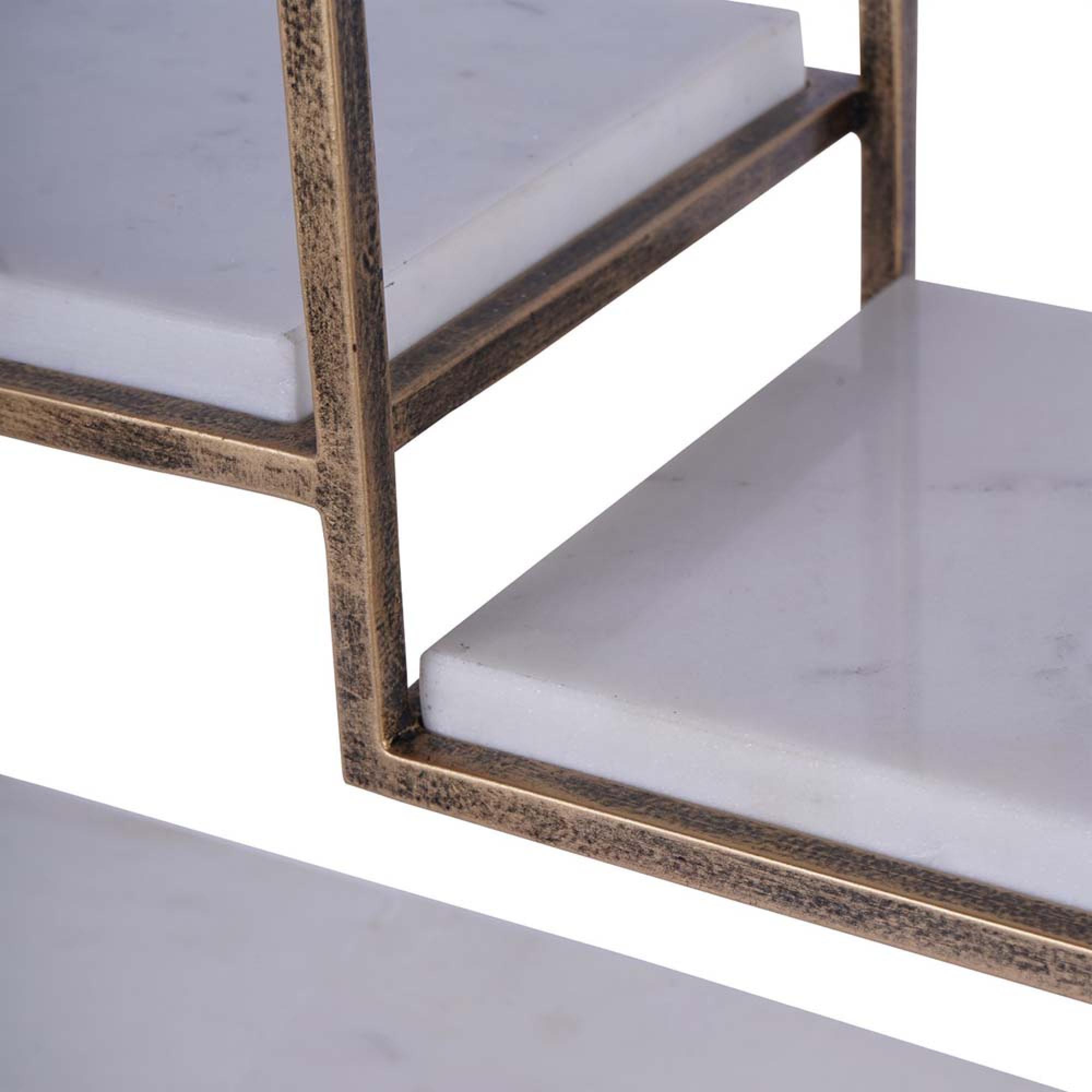 Product photograph of Libra Belvedere Aged Gold Multi Tier Buffet Stand from Choice Furniture Superstore.
