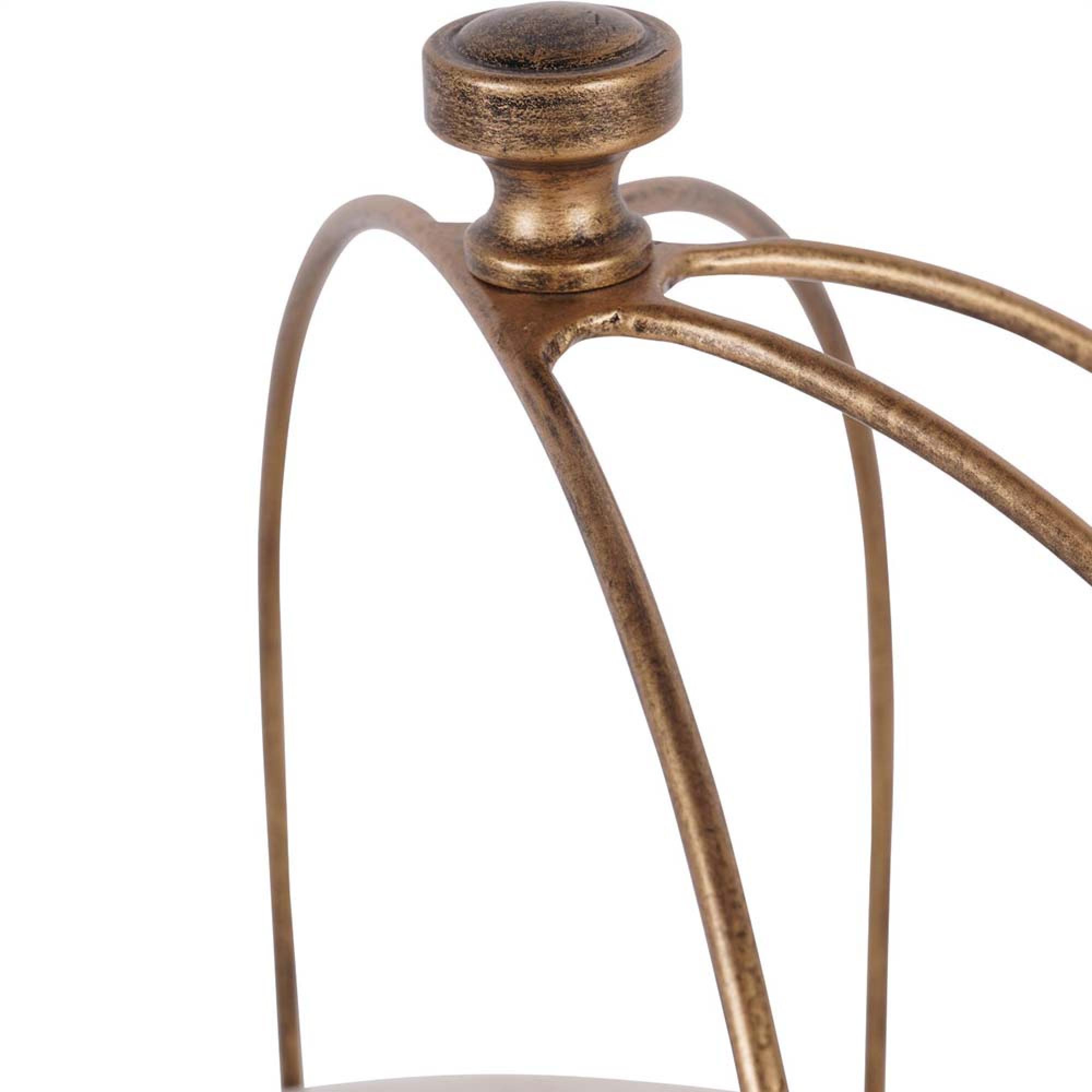 Product photograph of Libra Belvedere Aged Gold Two Tiered Stand from Choice Furniture Superstore.