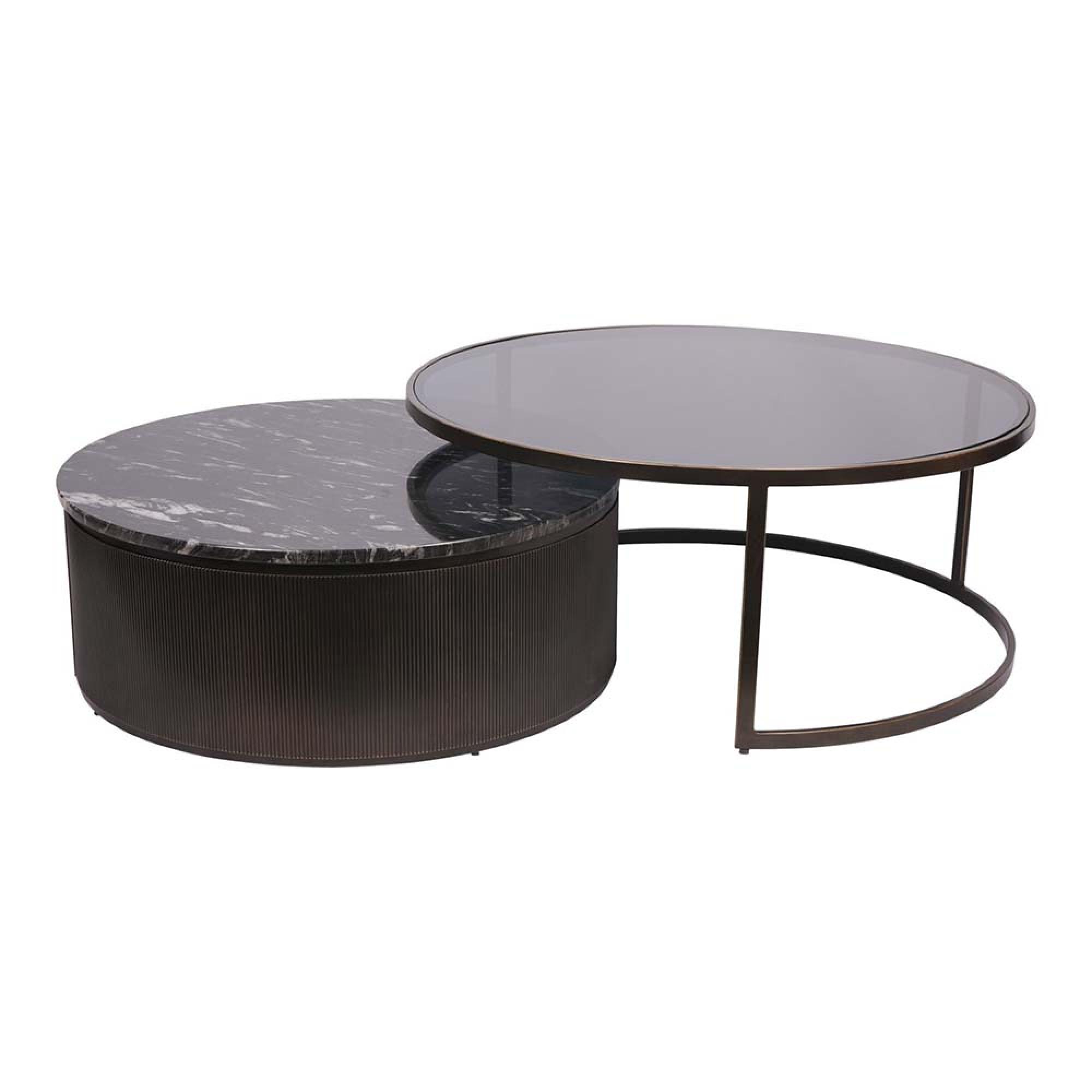 Product photograph of Libra Belvedere Black Set Of 2 Nesting Coffee Tables from Choice Furniture Superstore.