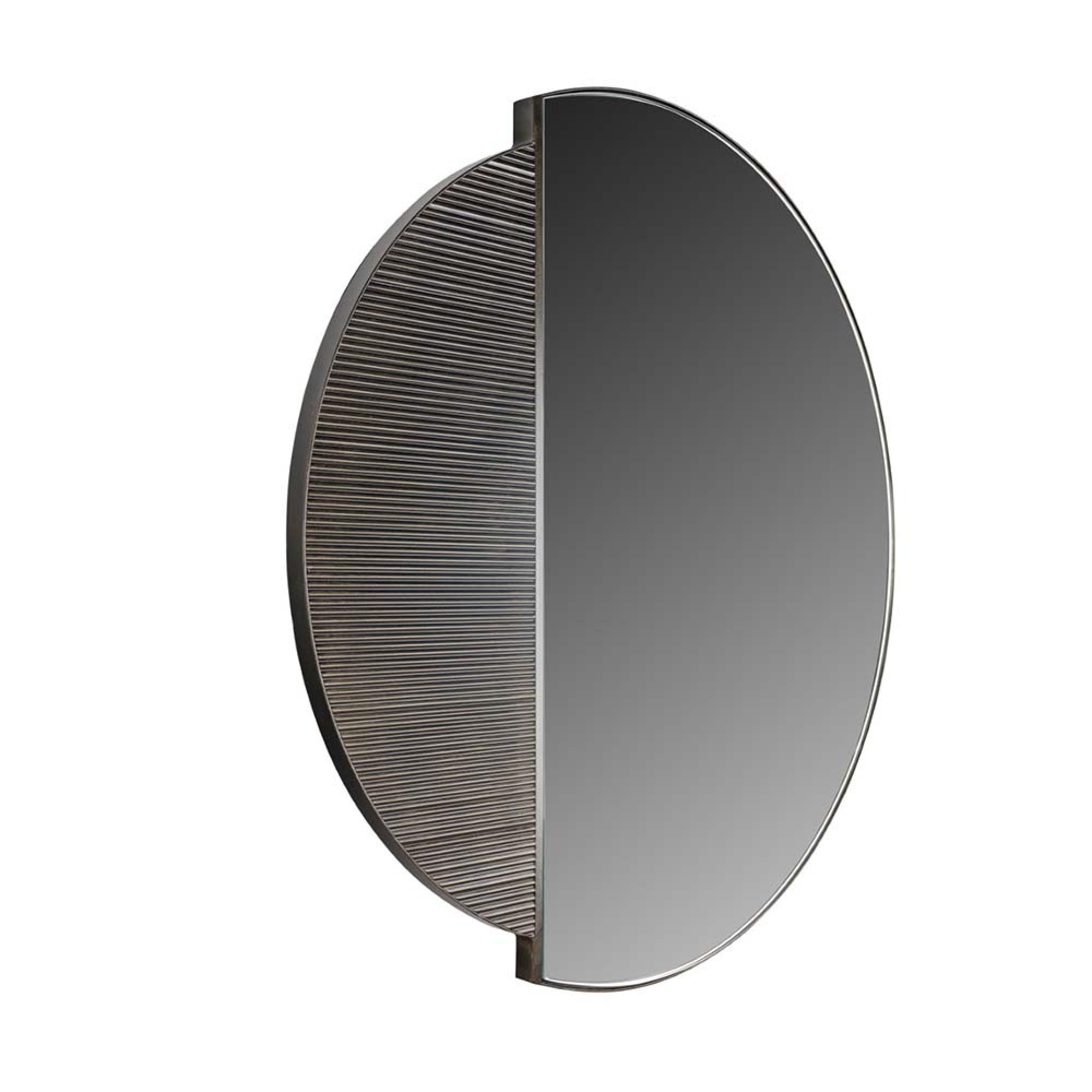 Product photograph of Libra Belvedere Black Wall Mirror 90cm from Choice Furniture Superstore.