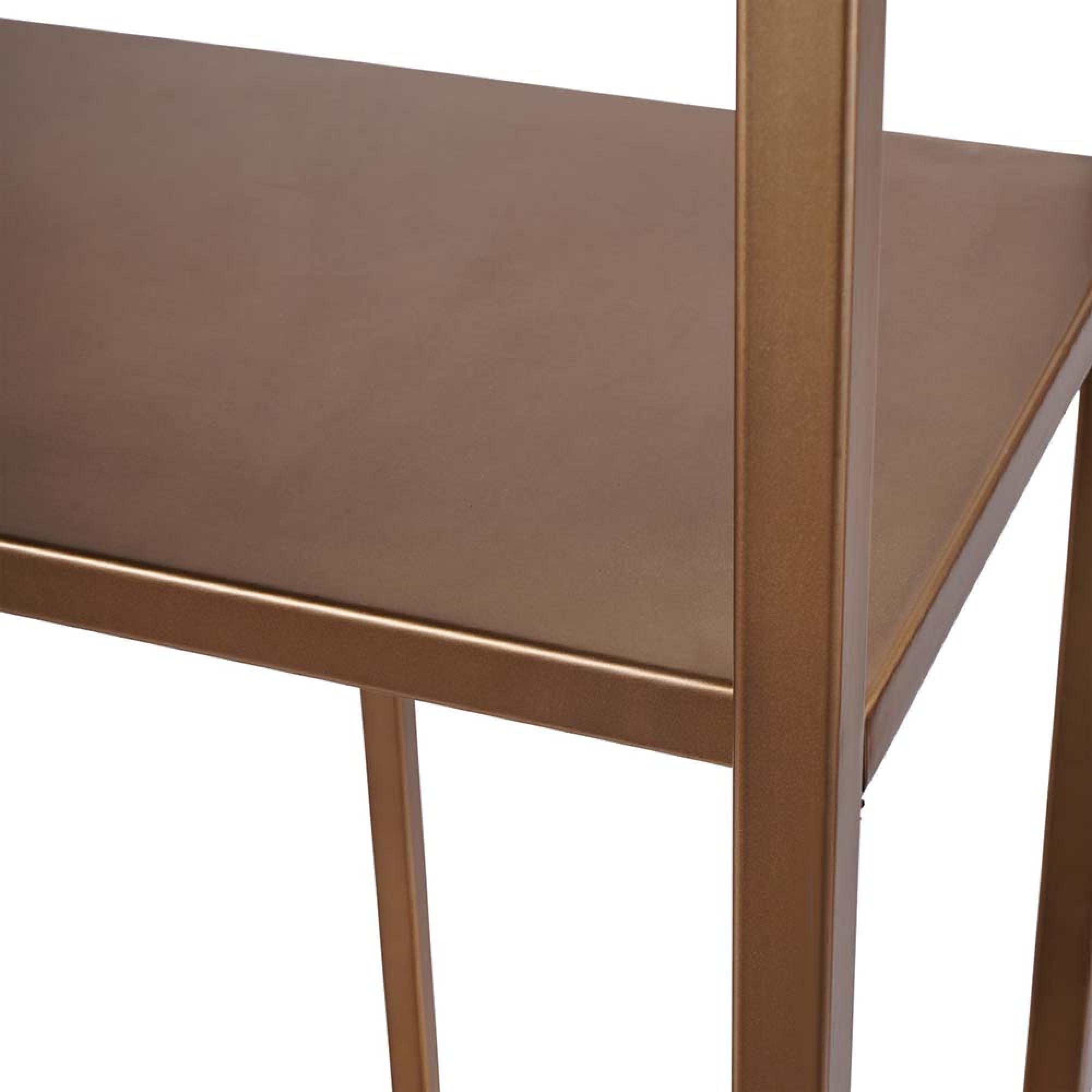 Product photograph of Libra Brooks Tall Shelving Unit Brushed Champagne from Choice Furniture Superstore.