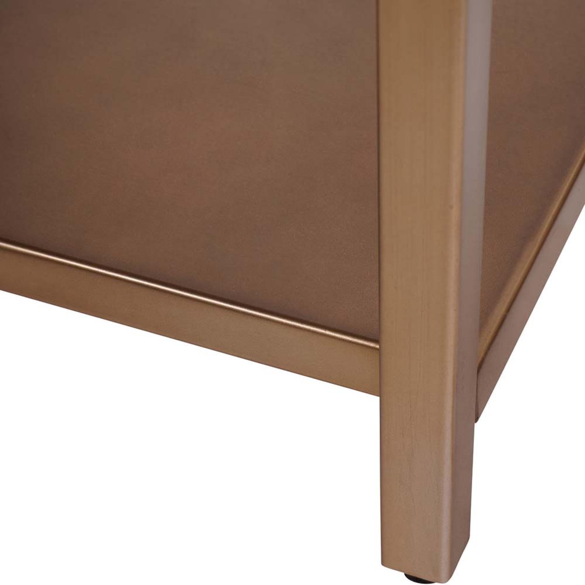 Product photograph of Libra Brooks Tall Shelving Unit Brushed Champagne from Choice Furniture Superstore.