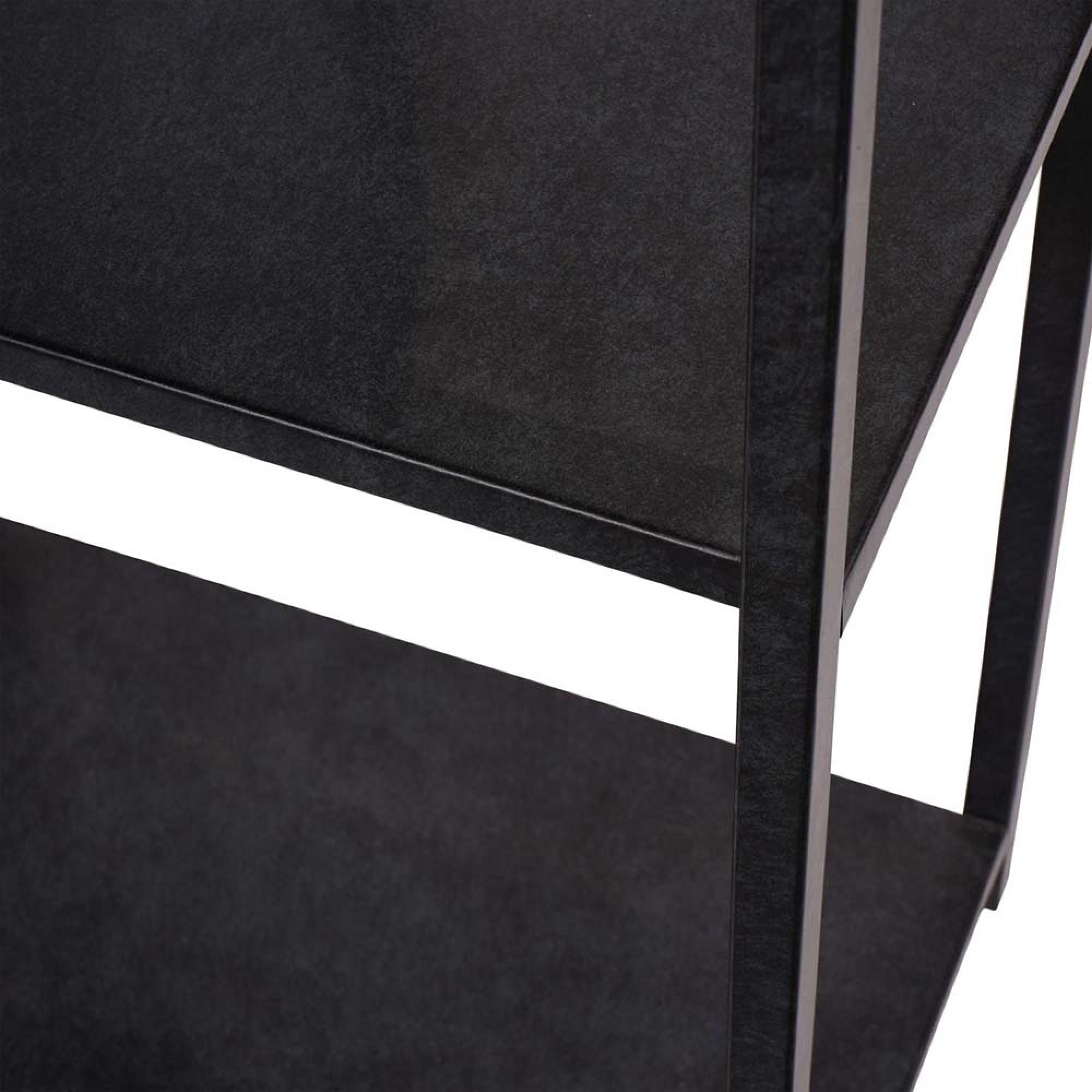 Product photograph of Libra Brooks Tall Metal Shelving Unit Mottled Black from Choice Furniture Superstore.