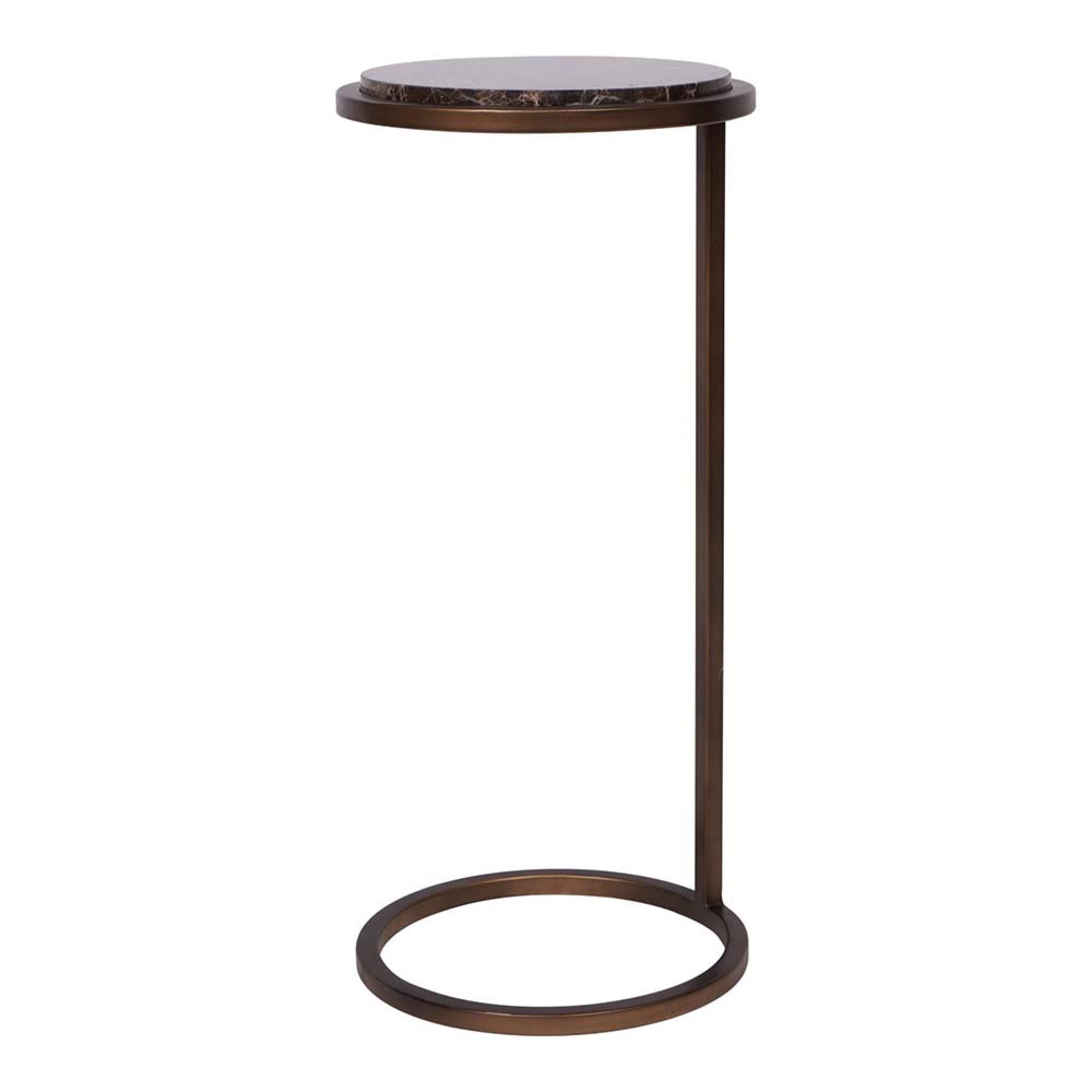 Product photograph of Libra Iota Accent Table Brown Emperador Marble from Choice Furniture Superstore.