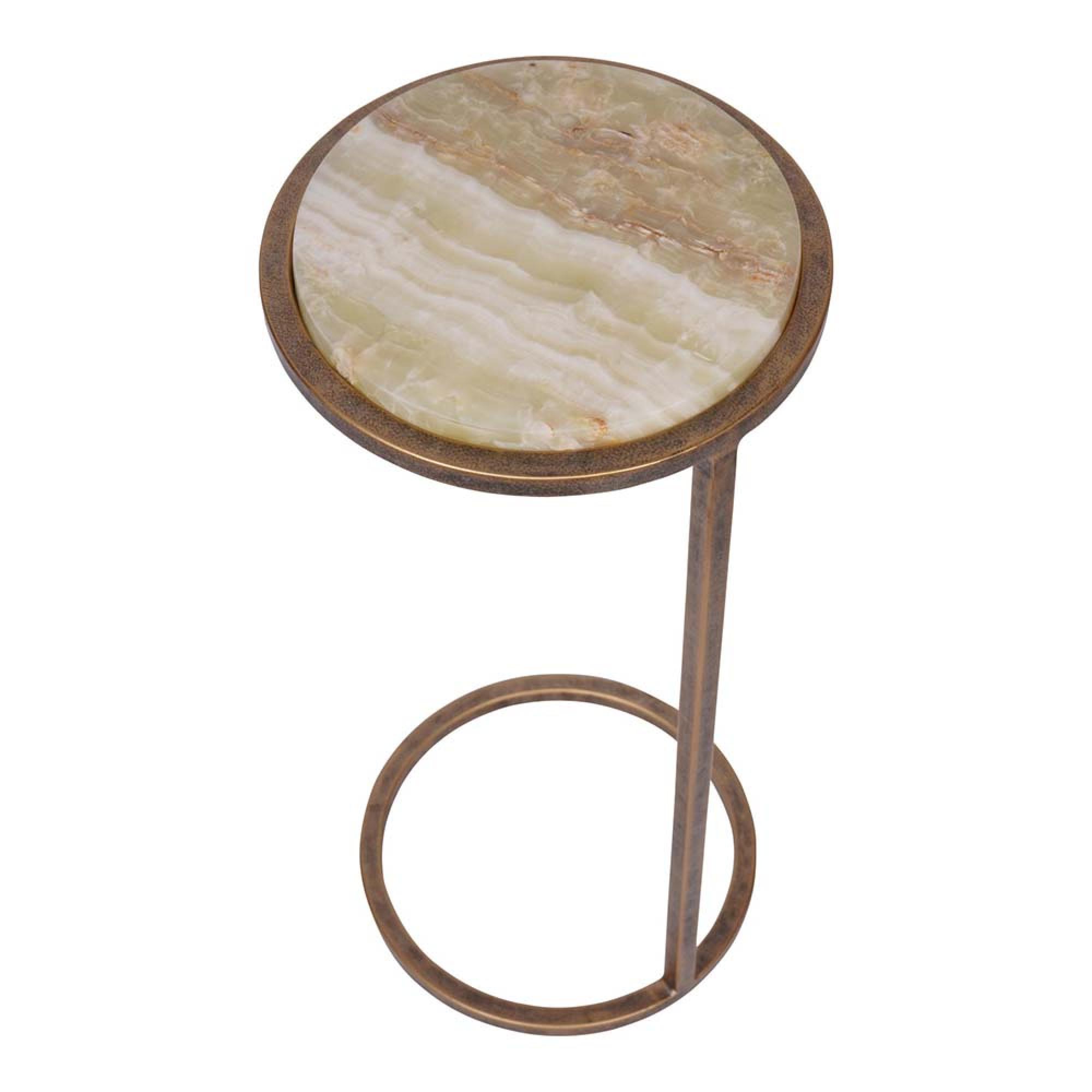 Product photograph of Libra Iota Accent Table Green Onyx from Choice Furniture Superstore.