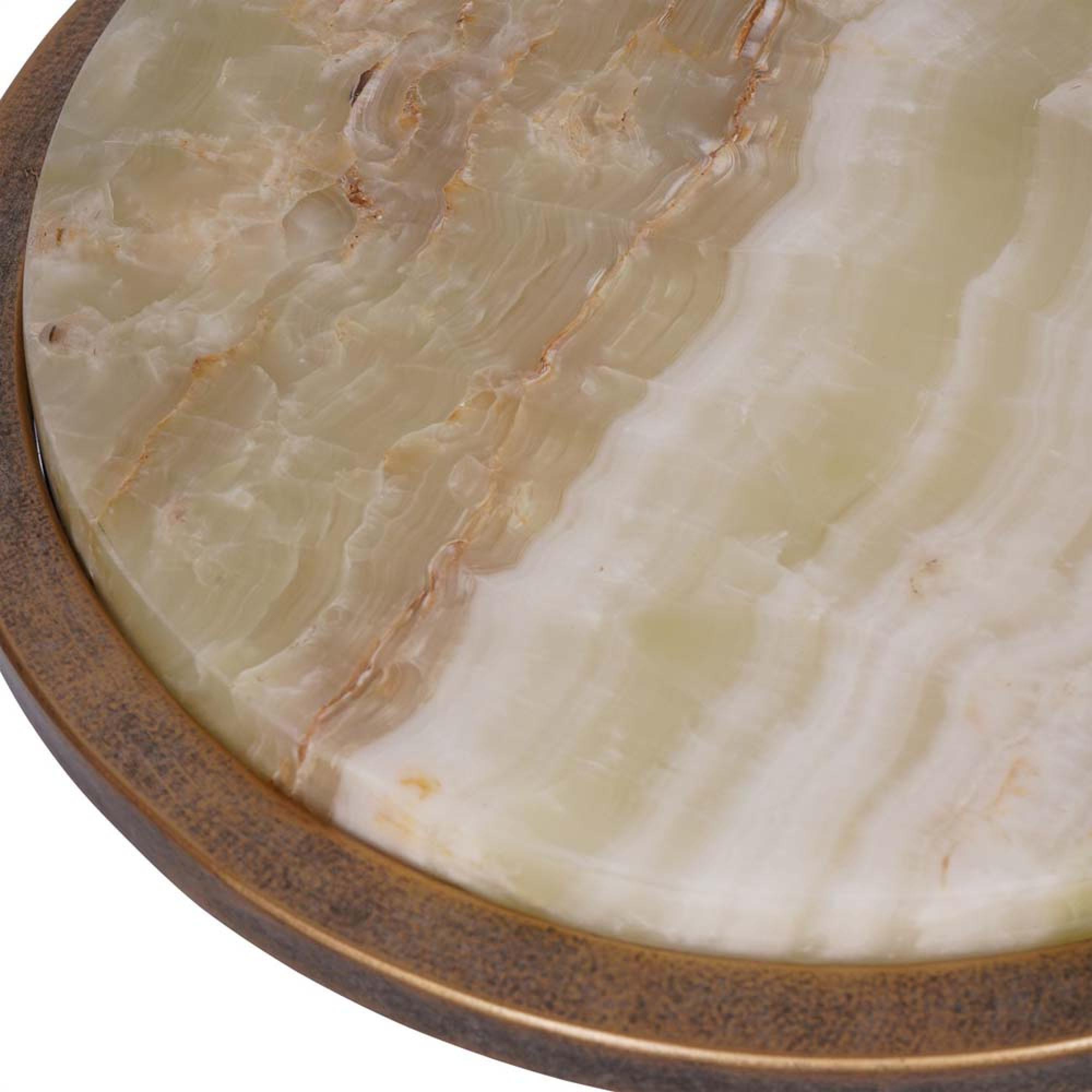 Product photograph of Libra Iota Accent Table Green Onyx from Choice Furniture Superstore.