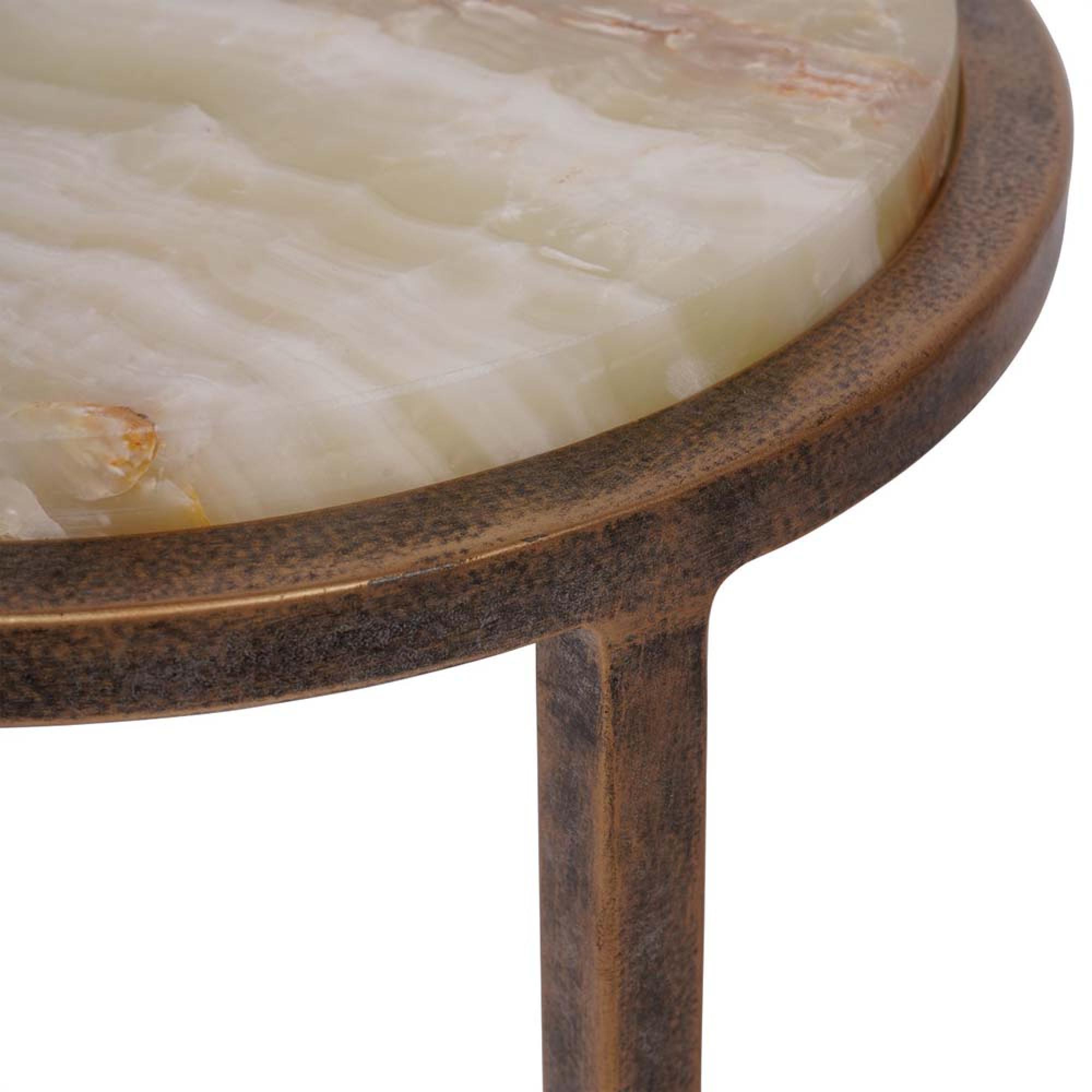 Product photograph of Libra Iota Accent Table Green Onyx from Choice Furniture Superstore.