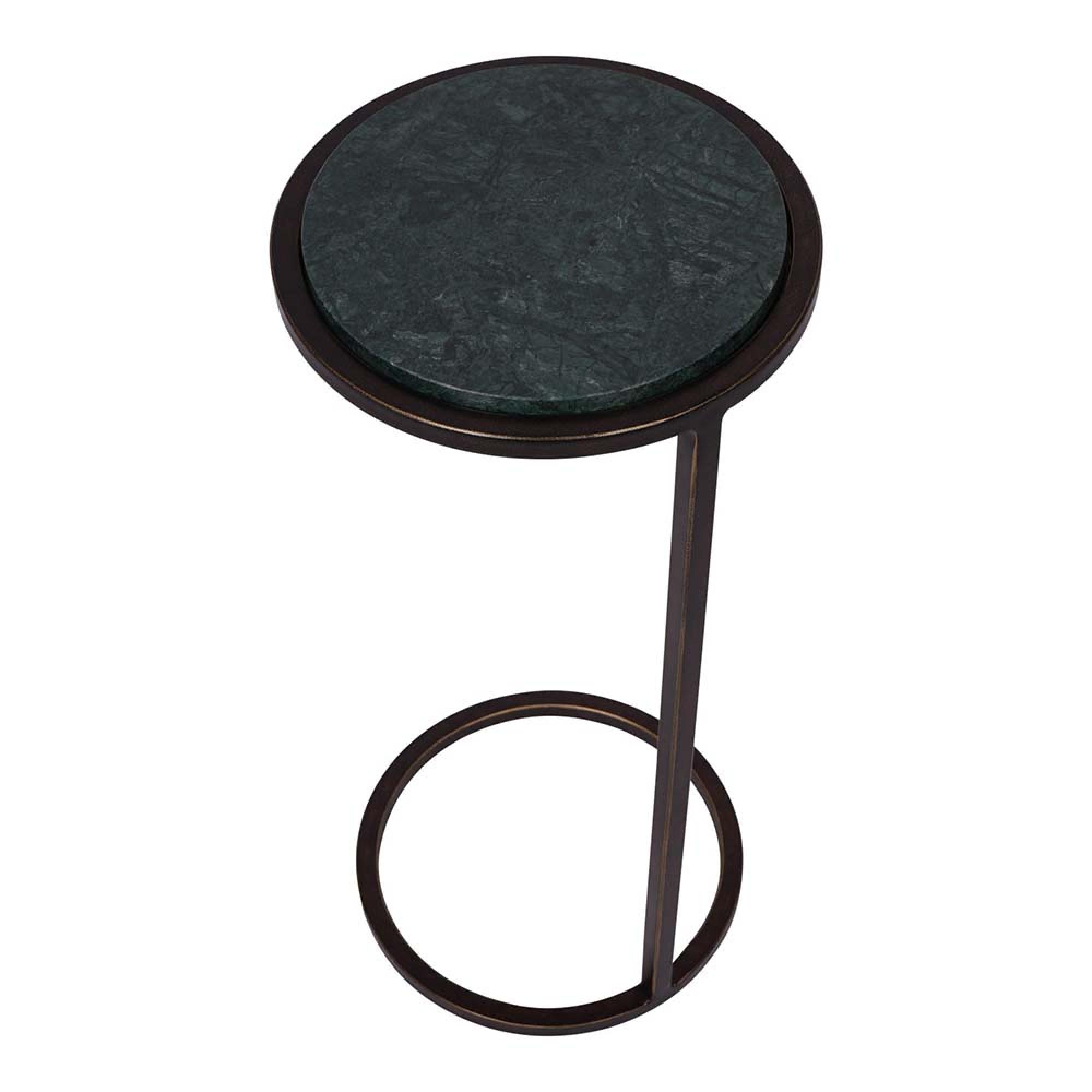 Product photograph of Libra Iota Accent Table Green Panna Marble from Choice Furniture Superstore.