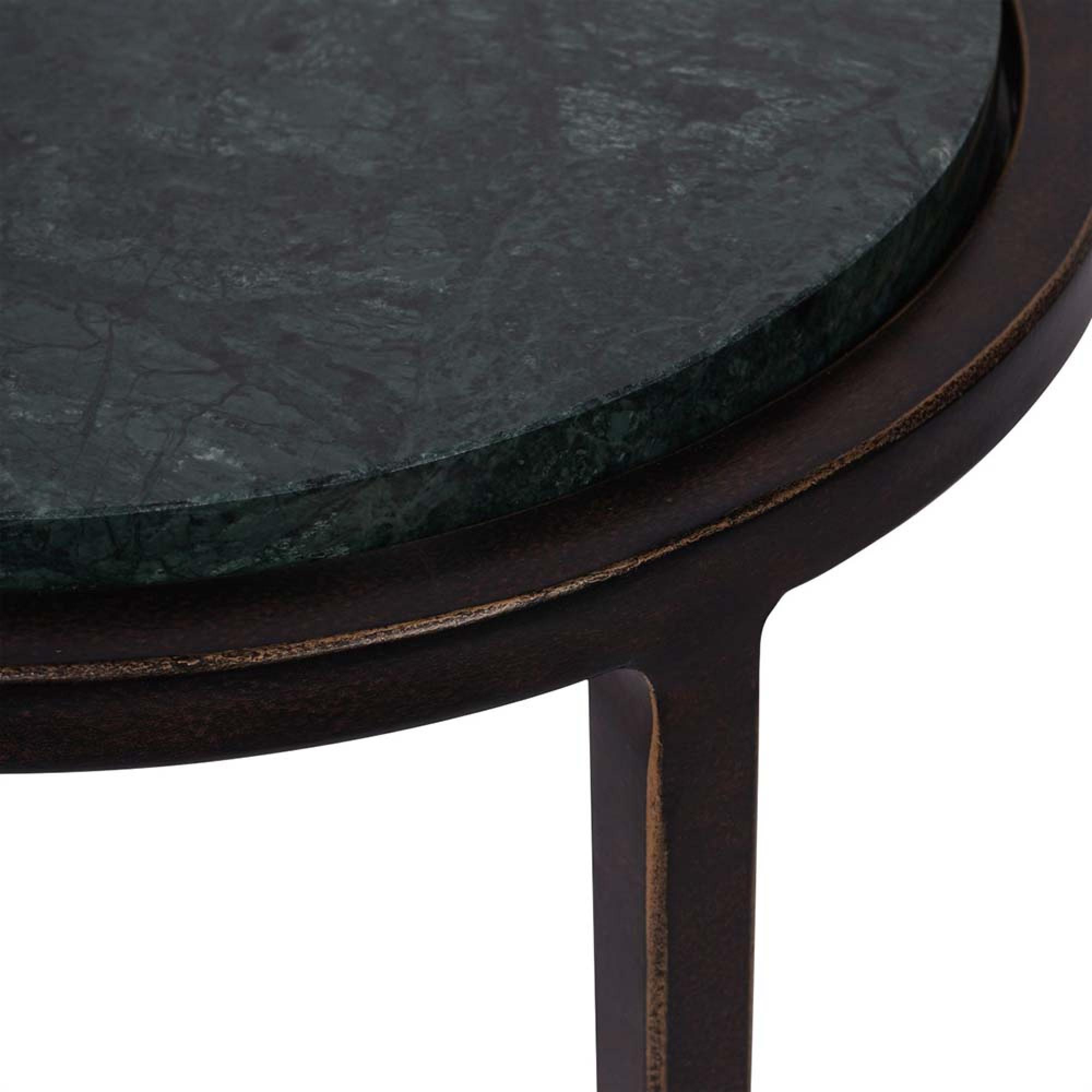 Product photograph of Libra Iota Accent Table Green Panna Marble from Choice Furniture Superstore.