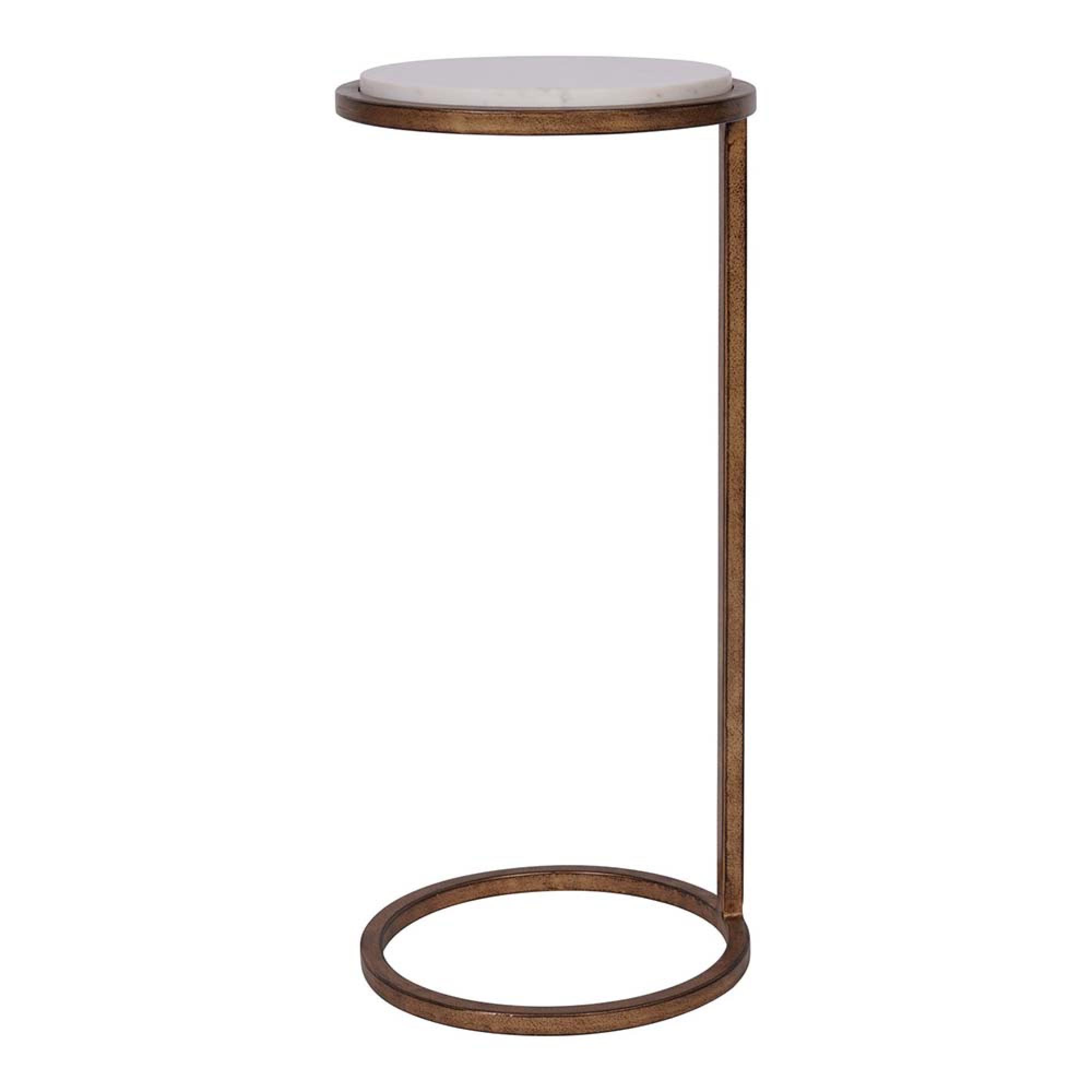 Product photograph of Libra Iota Accent Table White Banswara Marble from Choice Furniture Superstore.