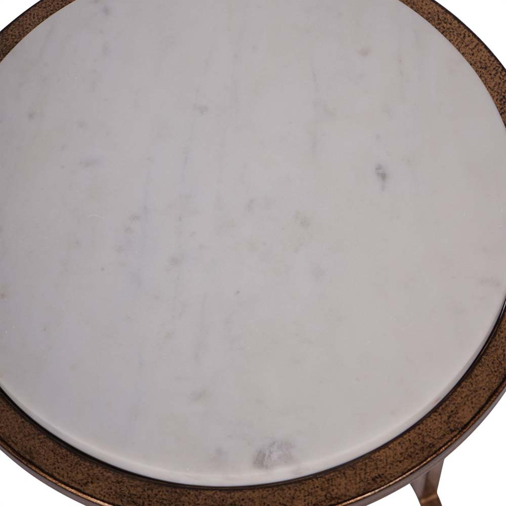 Product photograph of Libra Iota Accent Table White Banswara Marble from Choice Furniture Superstore.