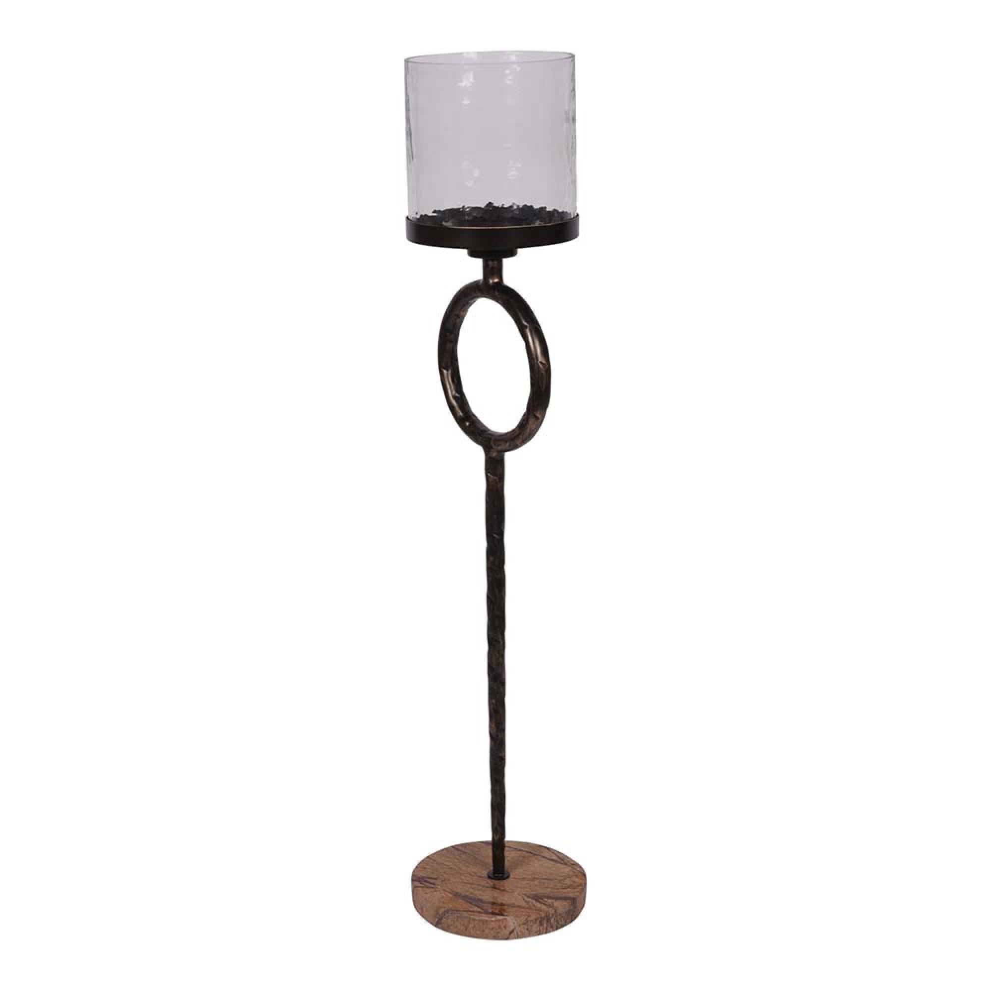 Product photograph of Libra Rutland Pillar Floor Hurricane Large 108cm from Choice Furniture Superstore.