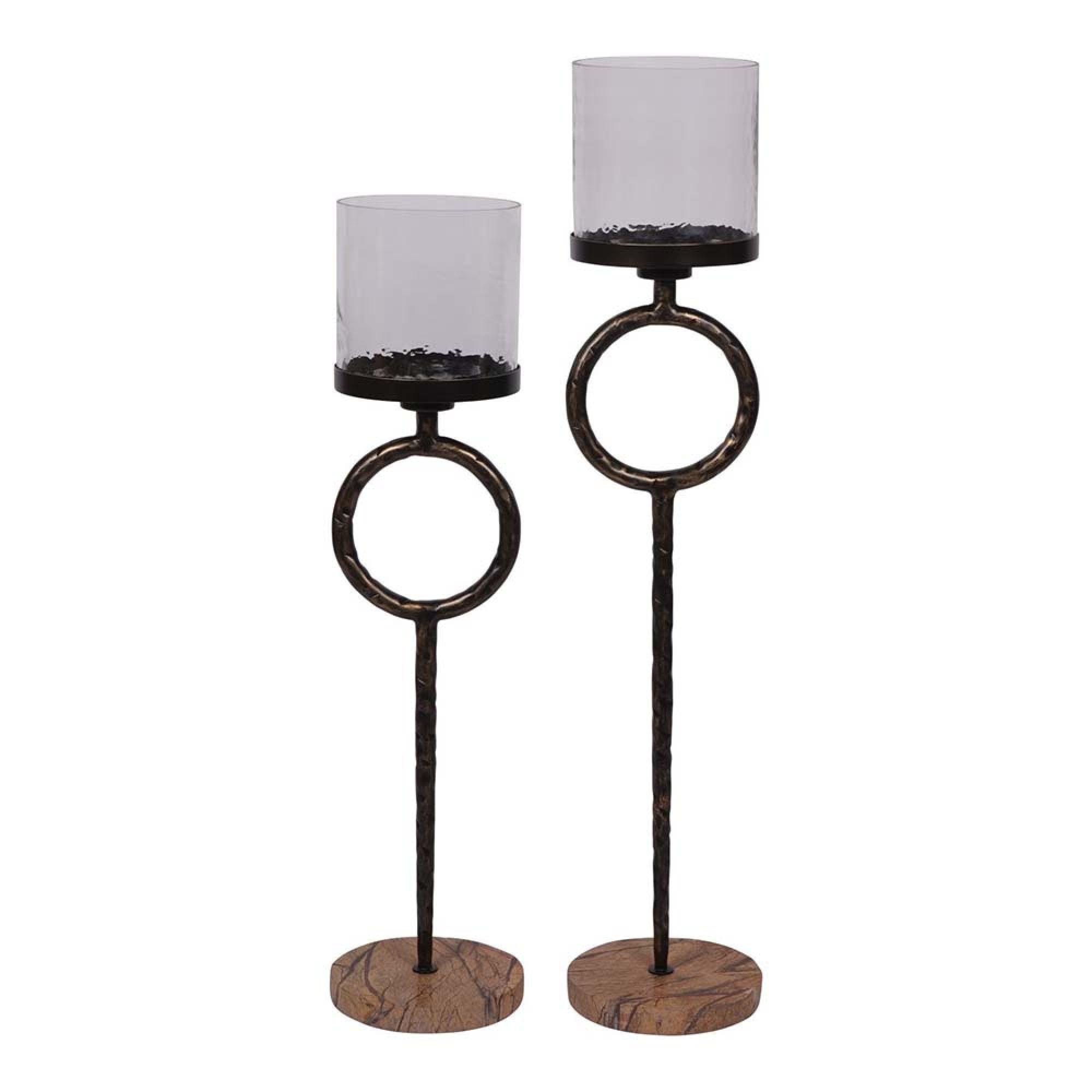 Product photograph of Libra Rutland Pillar Floor Hurricane Large 108cm from Choice Furniture Superstore.