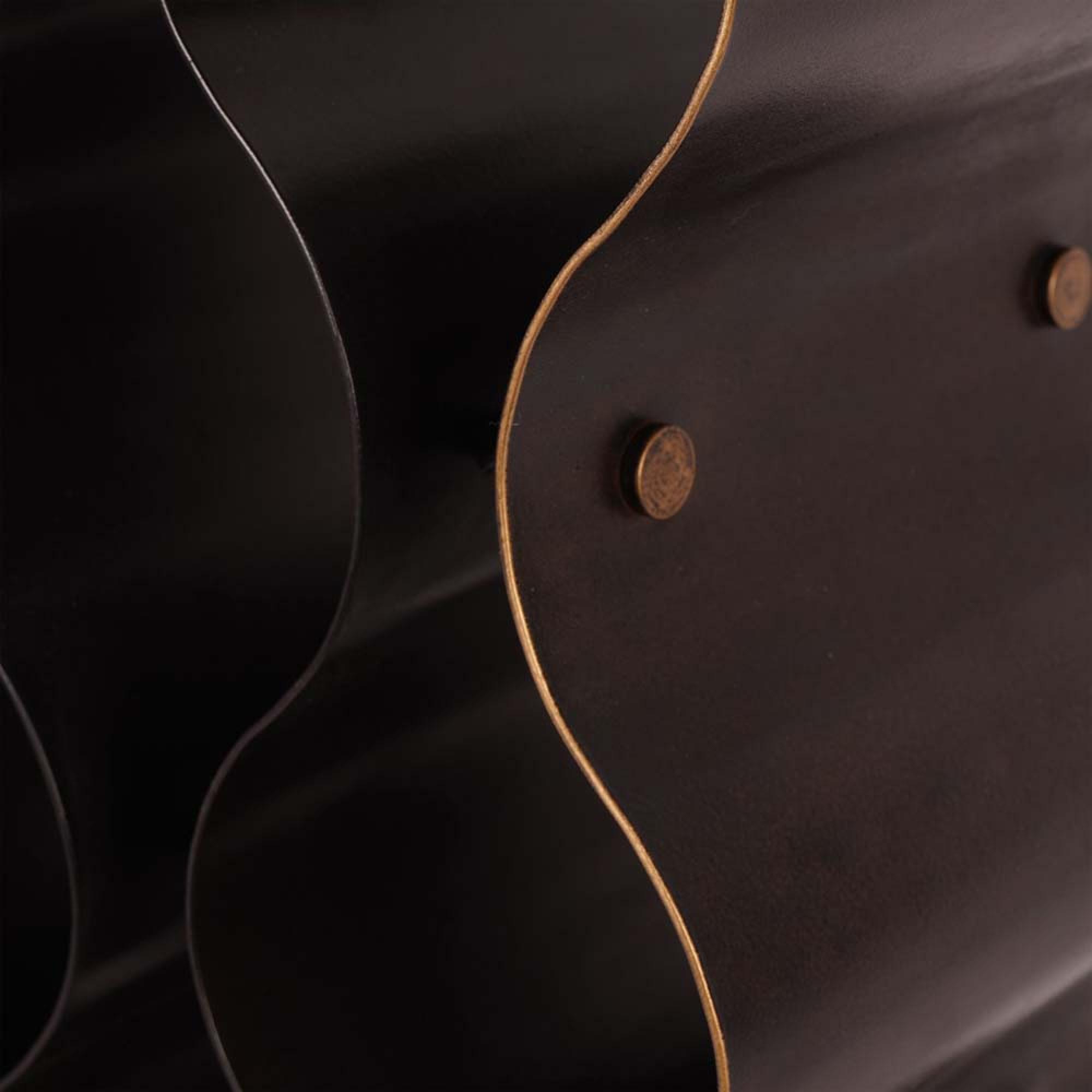 Product photograph of Libra Stamford Vintage Bronze 9 Bottle Wine Rack from Choice Furniture Superstore.