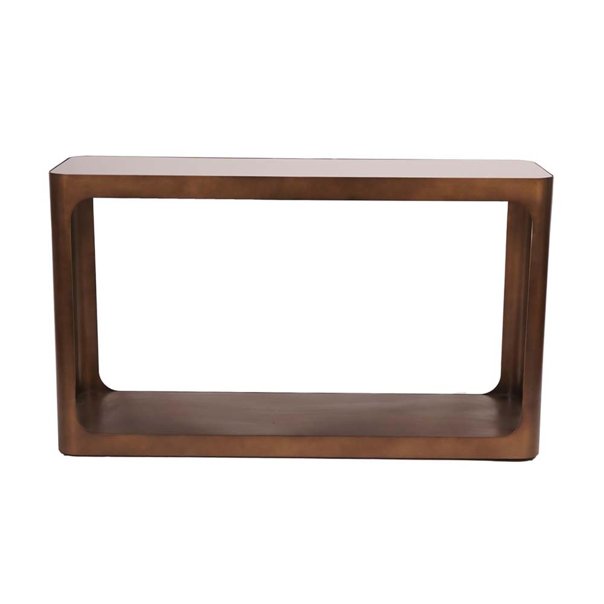 Product photograph of Libra Thorpe Metal And Glass Console Table from Choice Furniture Superstore.