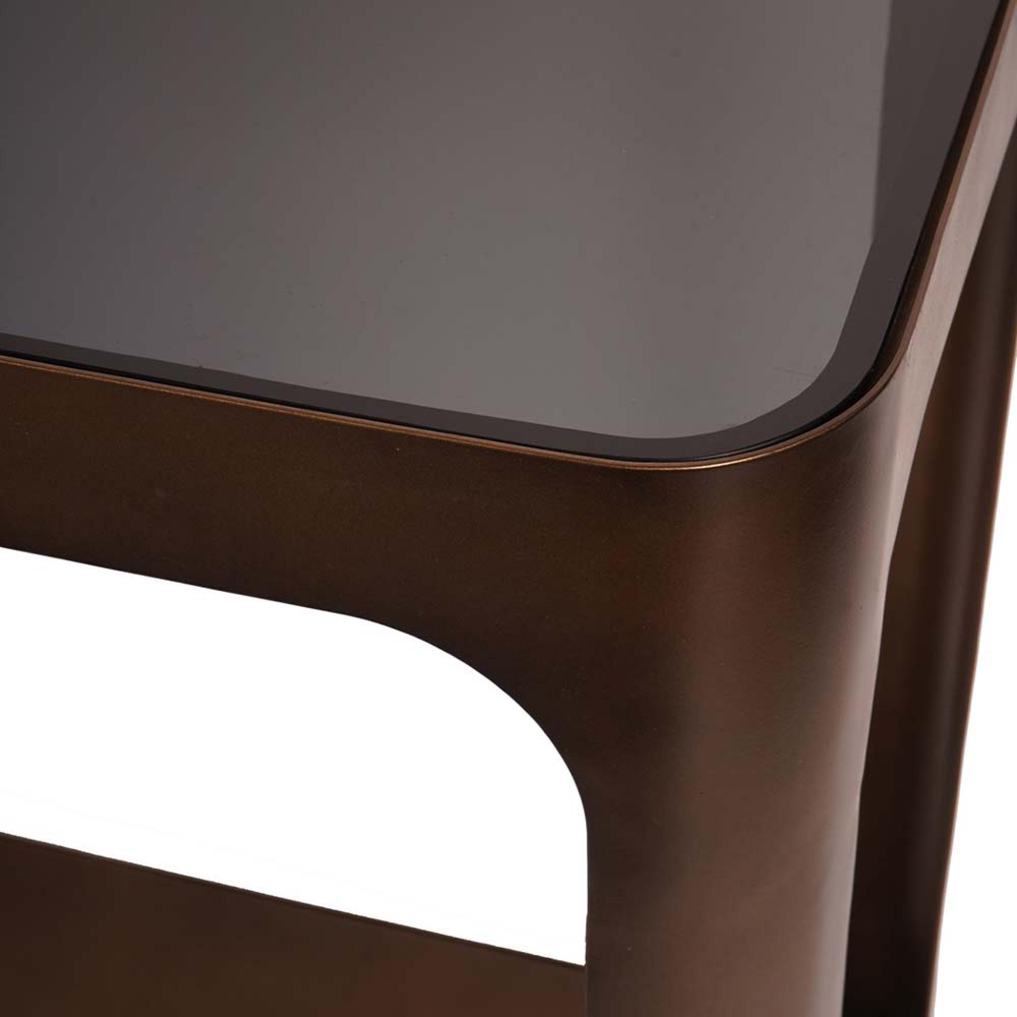 Product photograph of Libra Thorpe Metal And Glass Console Table from Choice Furniture Superstore.