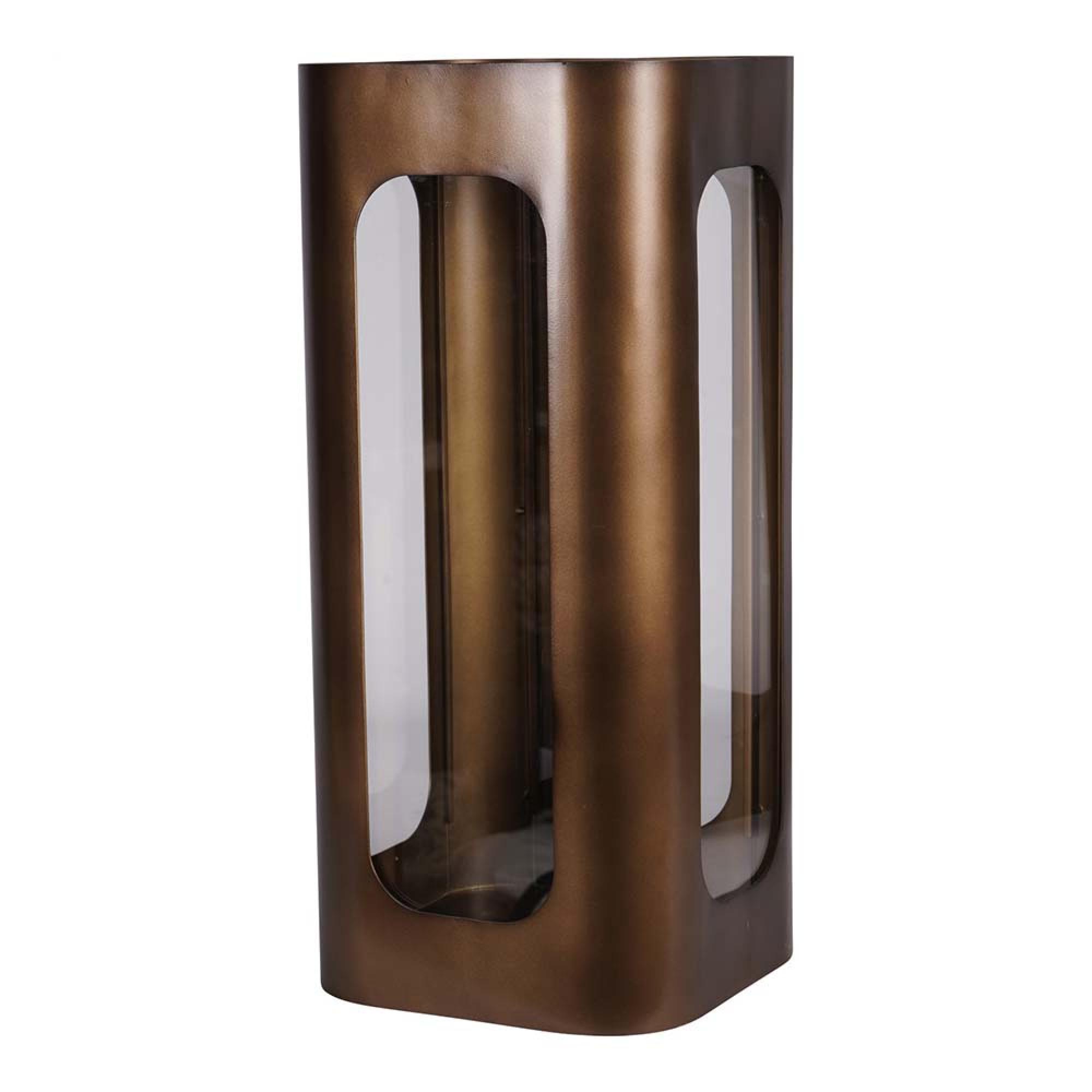 Product photograph of Libra Thorpe Metal And Glass Hurricane Medium 53cm from Choice Furniture Superstore.