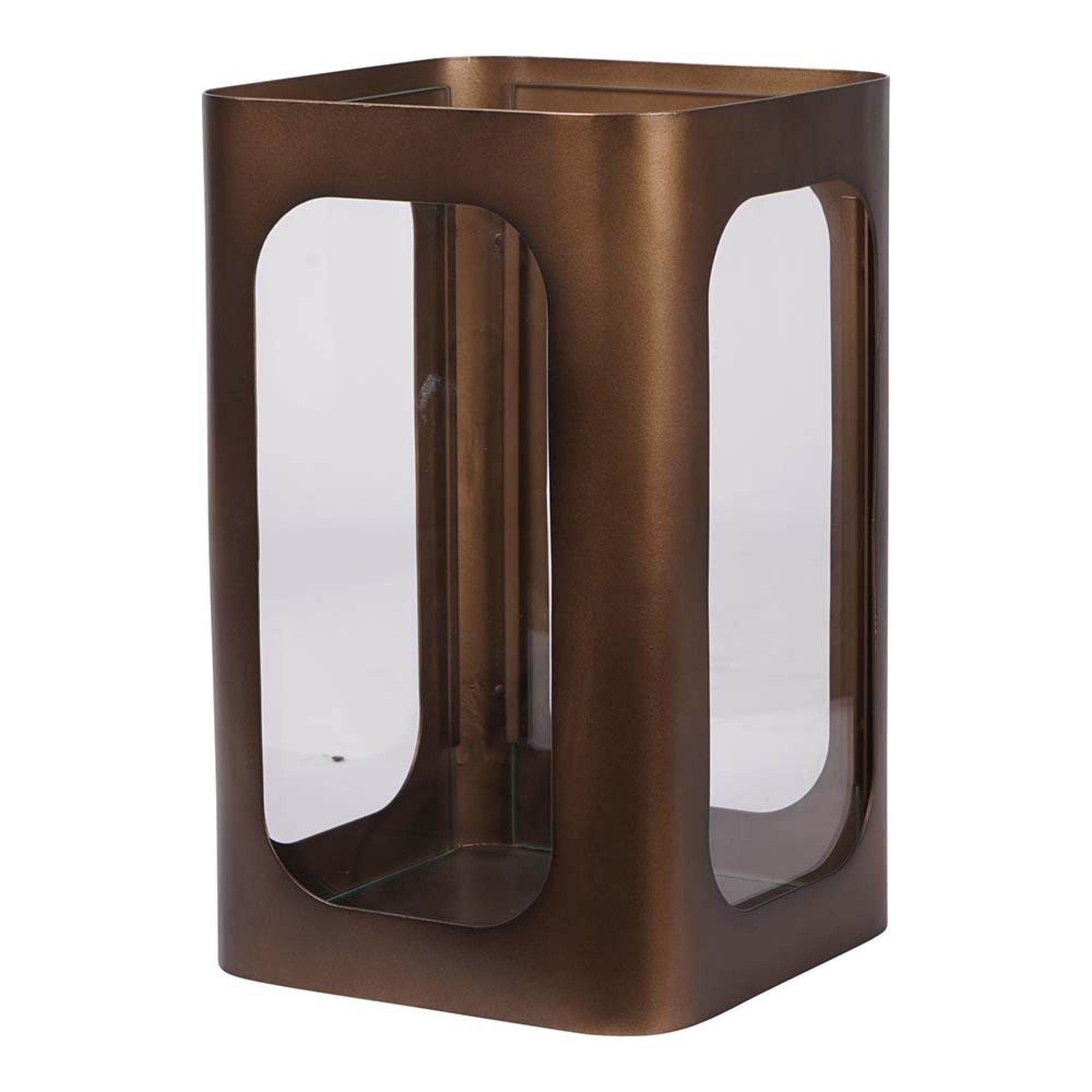 Product photograph of Libra Thorpe Metal And Glass Hurricane Small 28cm from Choice Furniture Superstore.