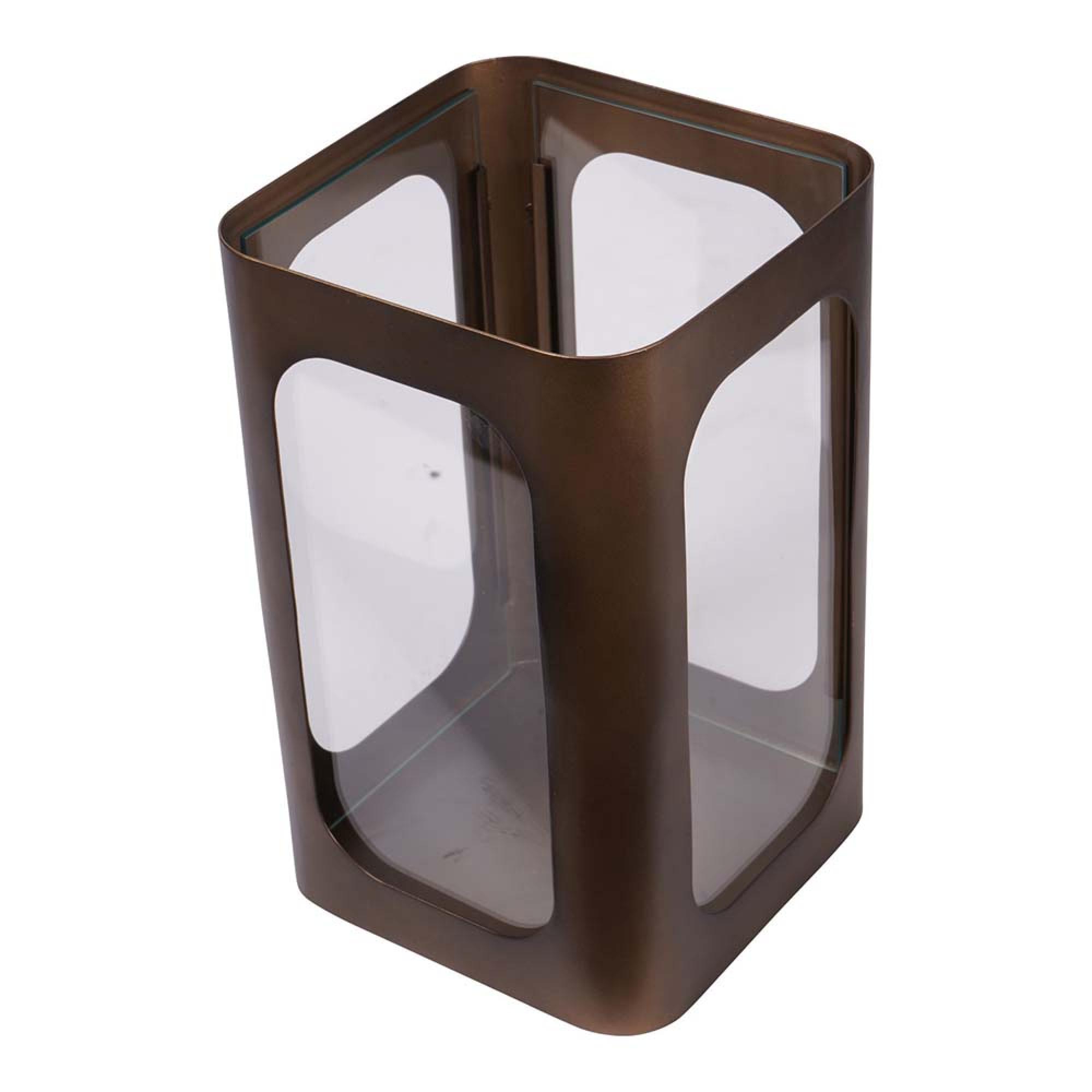 Product photograph of Libra Thorpe Metal And Glass Hurricane Small 28cm from Choice Furniture Superstore.