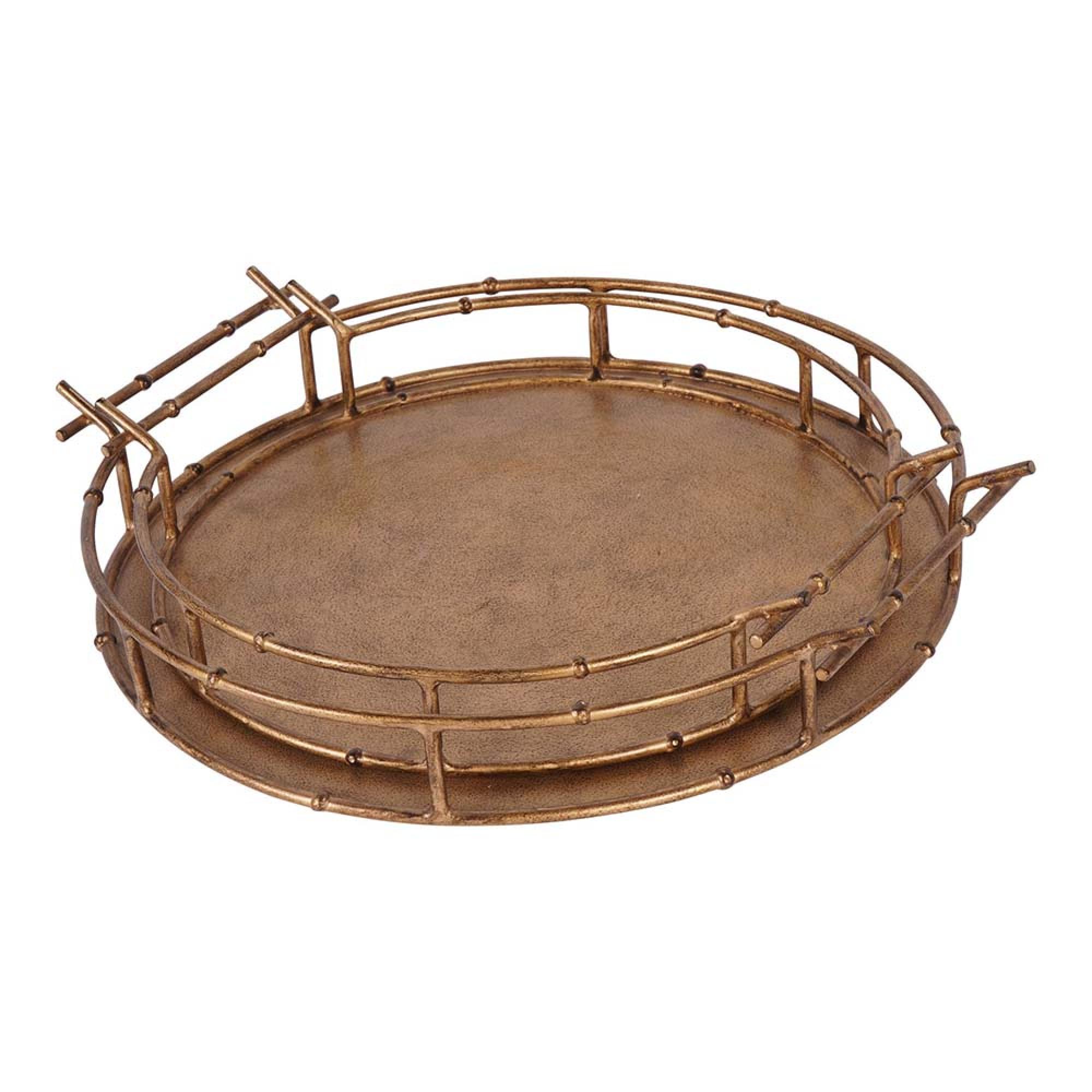 Product photograph of Libra Laura Ashley Astaire Bamboo Tray Set Of 2 Mini And Small from Choice Furniture Superstore.