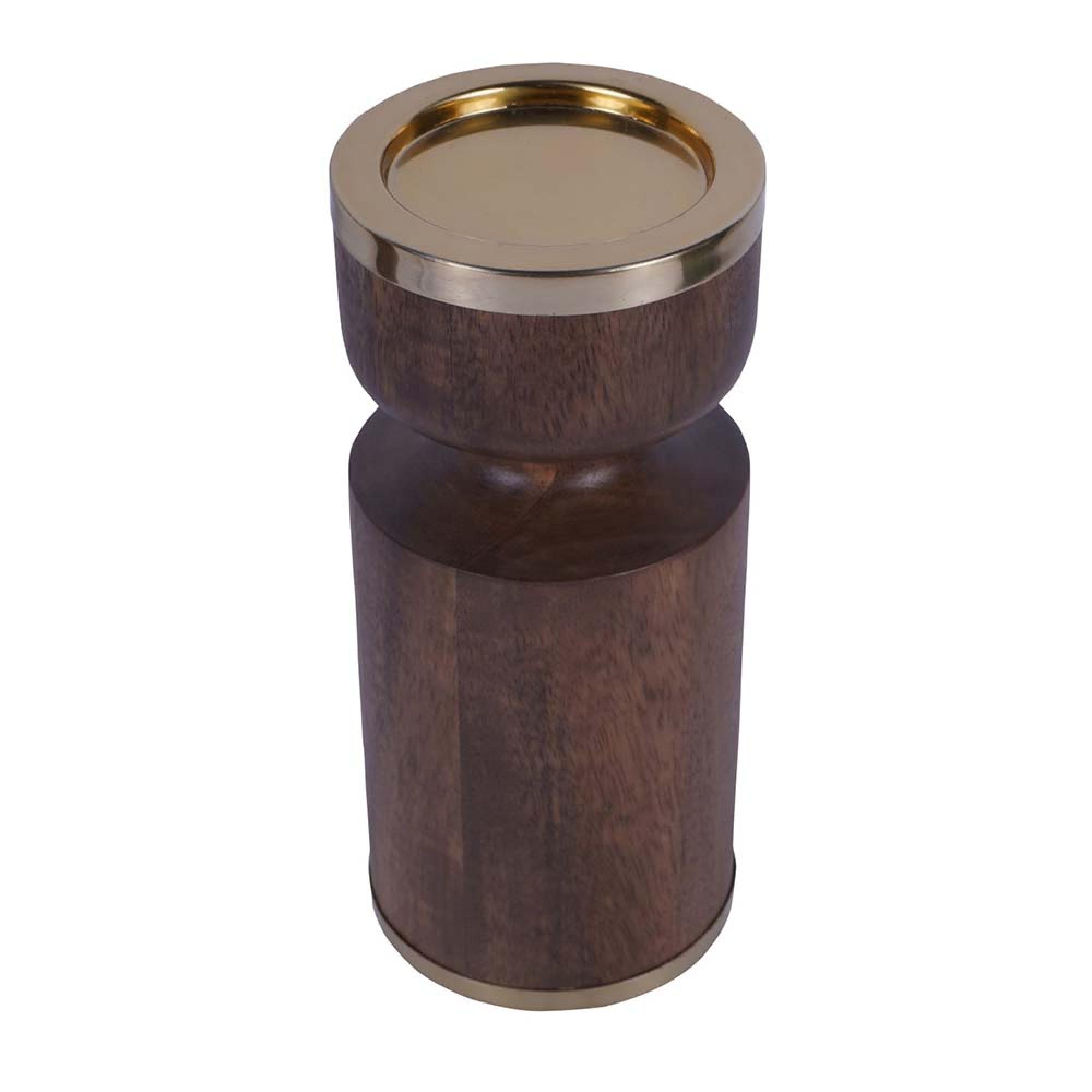 Product photograph of Libra Amalfi Wooden Pillar Holder 23cm from Choice Furniture Superstore.
