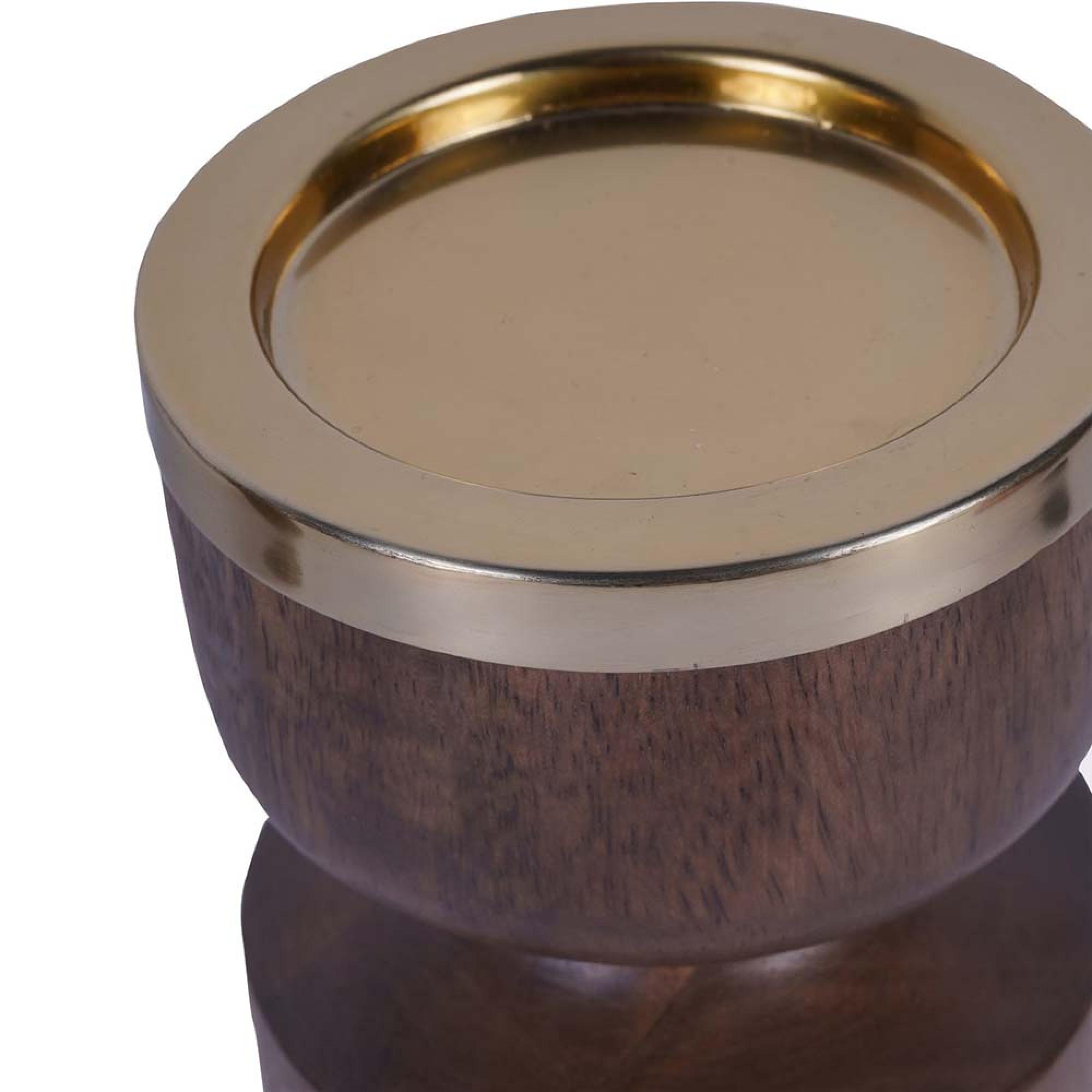 Product photograph of Libra Amalfi Wooden Pillar Holder 23cm from Choice Furniture Superstore.