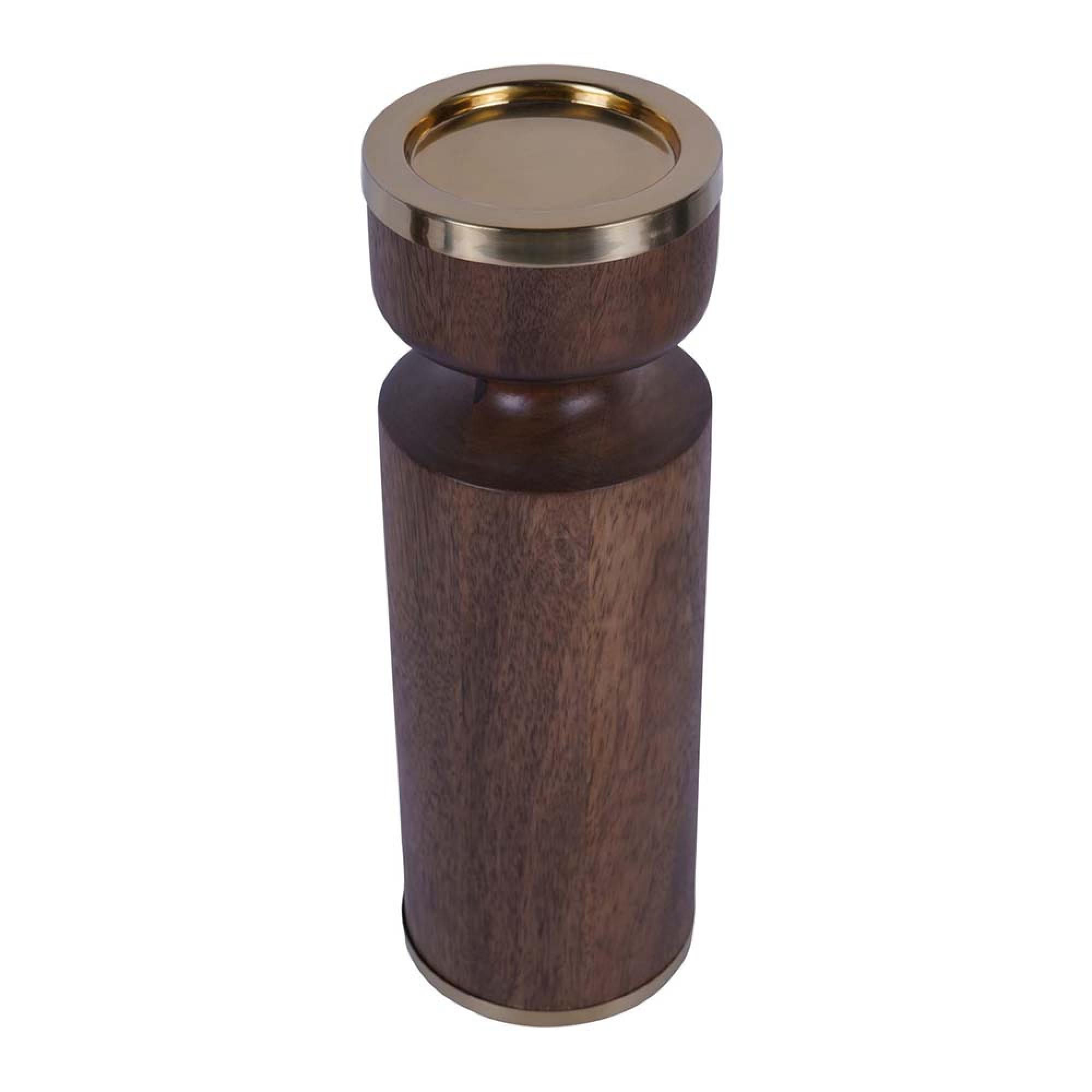 Product photograph of Libra Amalfi Wooden Pillar Holder 31cm from Choice Furniture Superstore.
