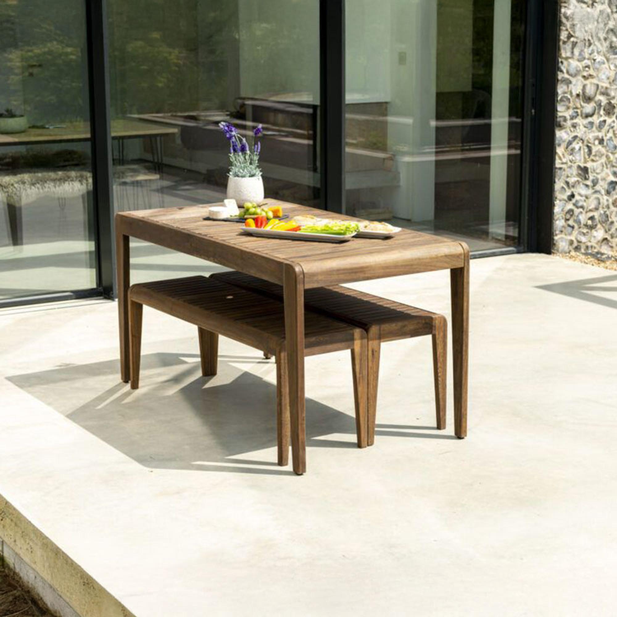 Product photograph of Alexander Rose Bolney Acacia Wood Backless Bench 4ft from Choice Furniture Superstore.