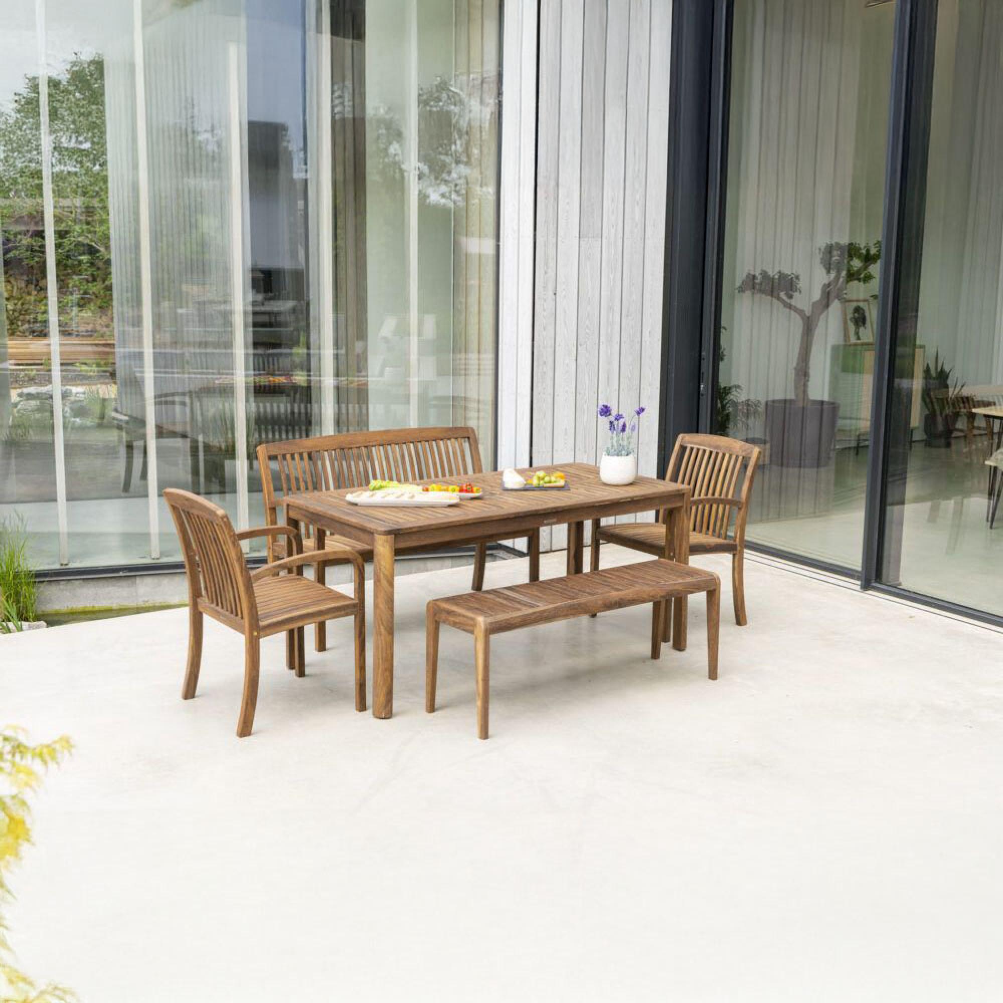 Product photograph of Alexander Rose Bolney Acacia Wood Backless Bench 4ft from Choice Furniture Superstore.