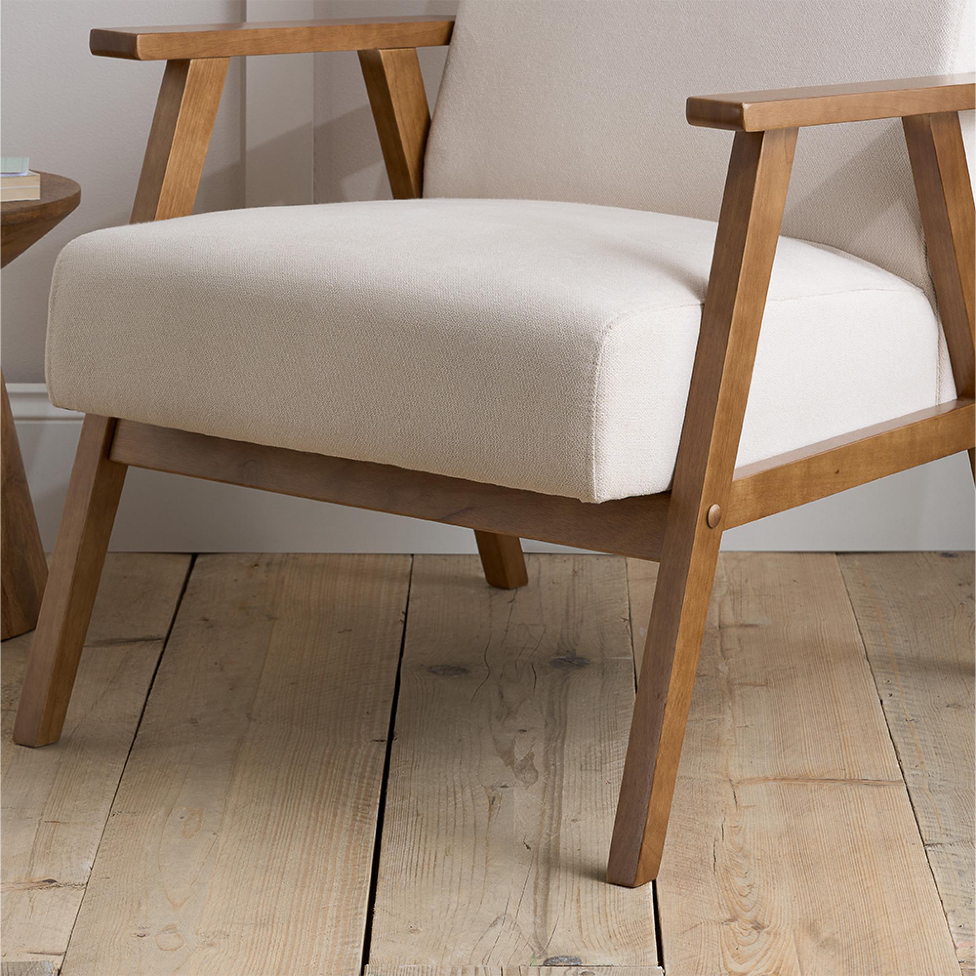 Product photograph of Ellwood Cream Fabric Armchair from Choice Furniture Superstore.